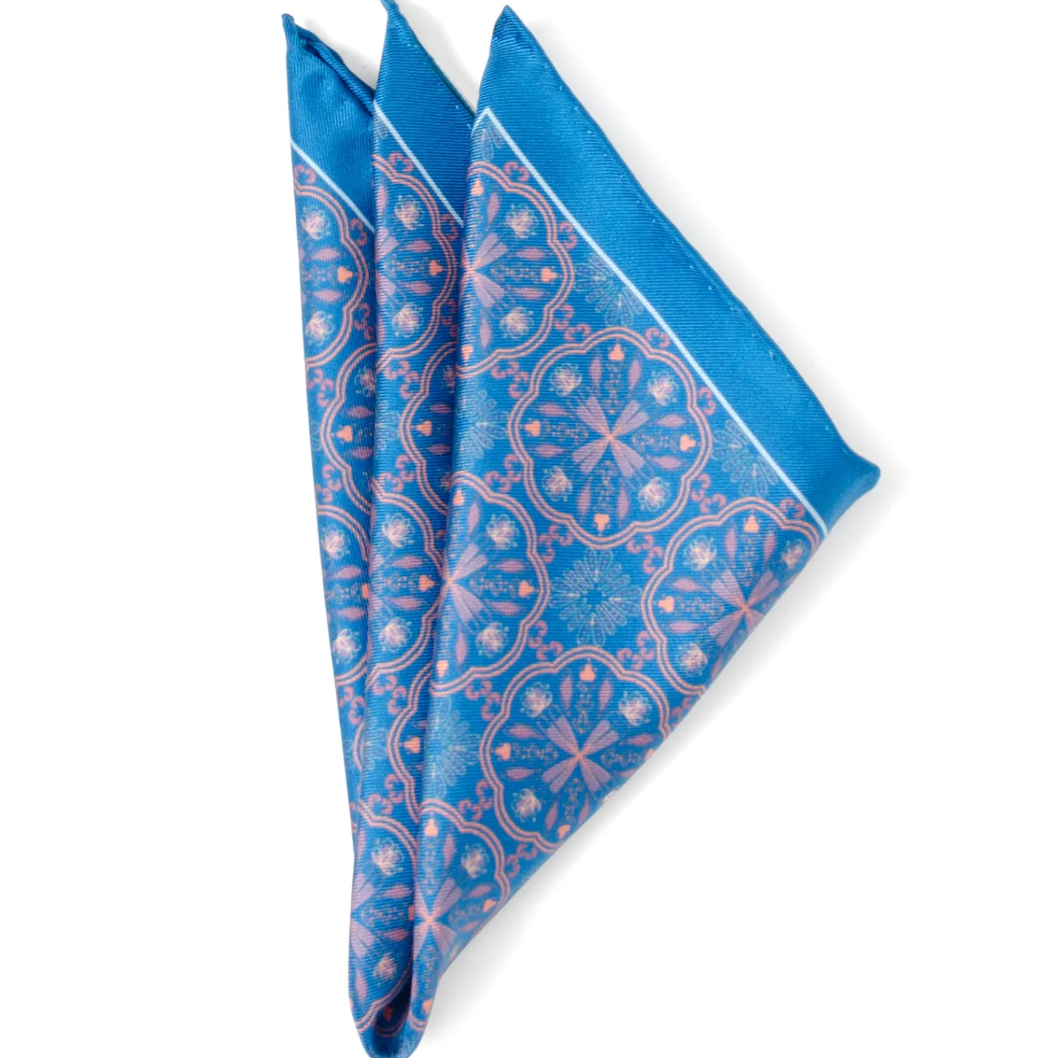 aboriginal_ornament_patterned_blue_pocket_square_3.webp Flash Sale Aboriginal Ornament Patterned Blue Pocket Square Pocket Squares