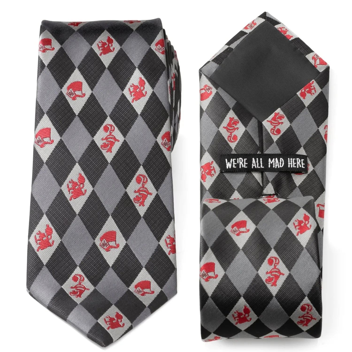 Cheap Alice in Wonderland Gray Men's Tie Disney Ties