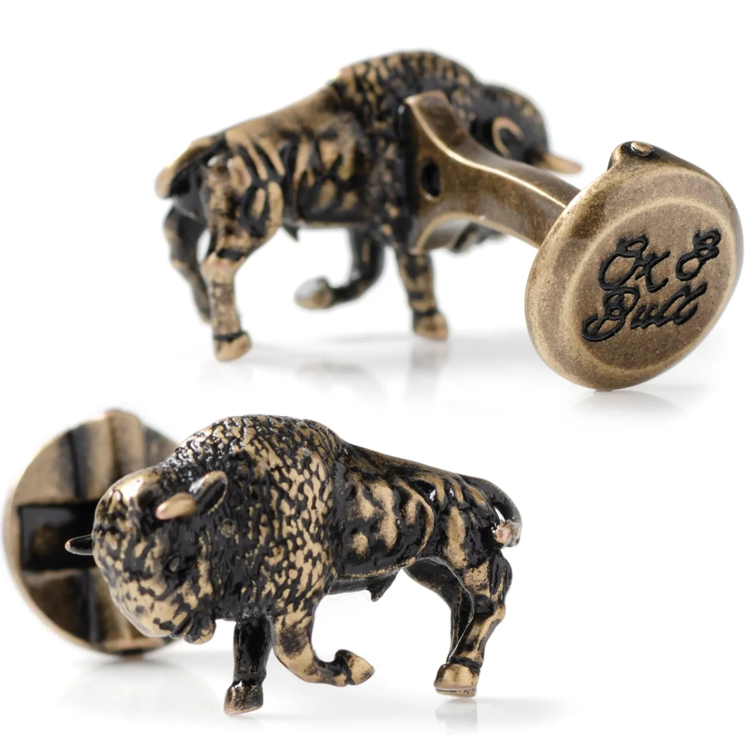 Best Sale Antique Bronze Bison Cufflinks Luxury Cufflinks | Hobbies & Interests Cufflinks