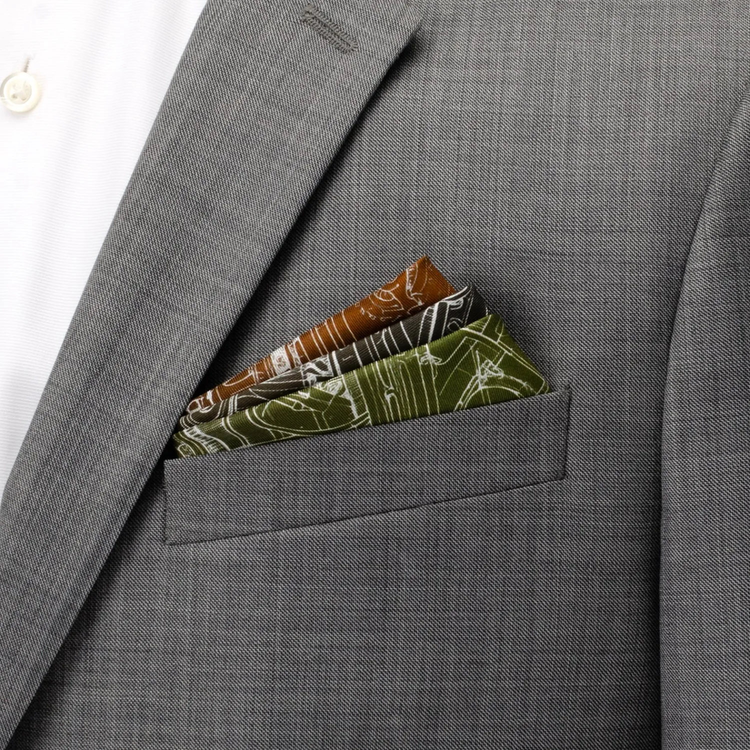 Online Antique Clock Gradient Pocket Square Pocket Squares