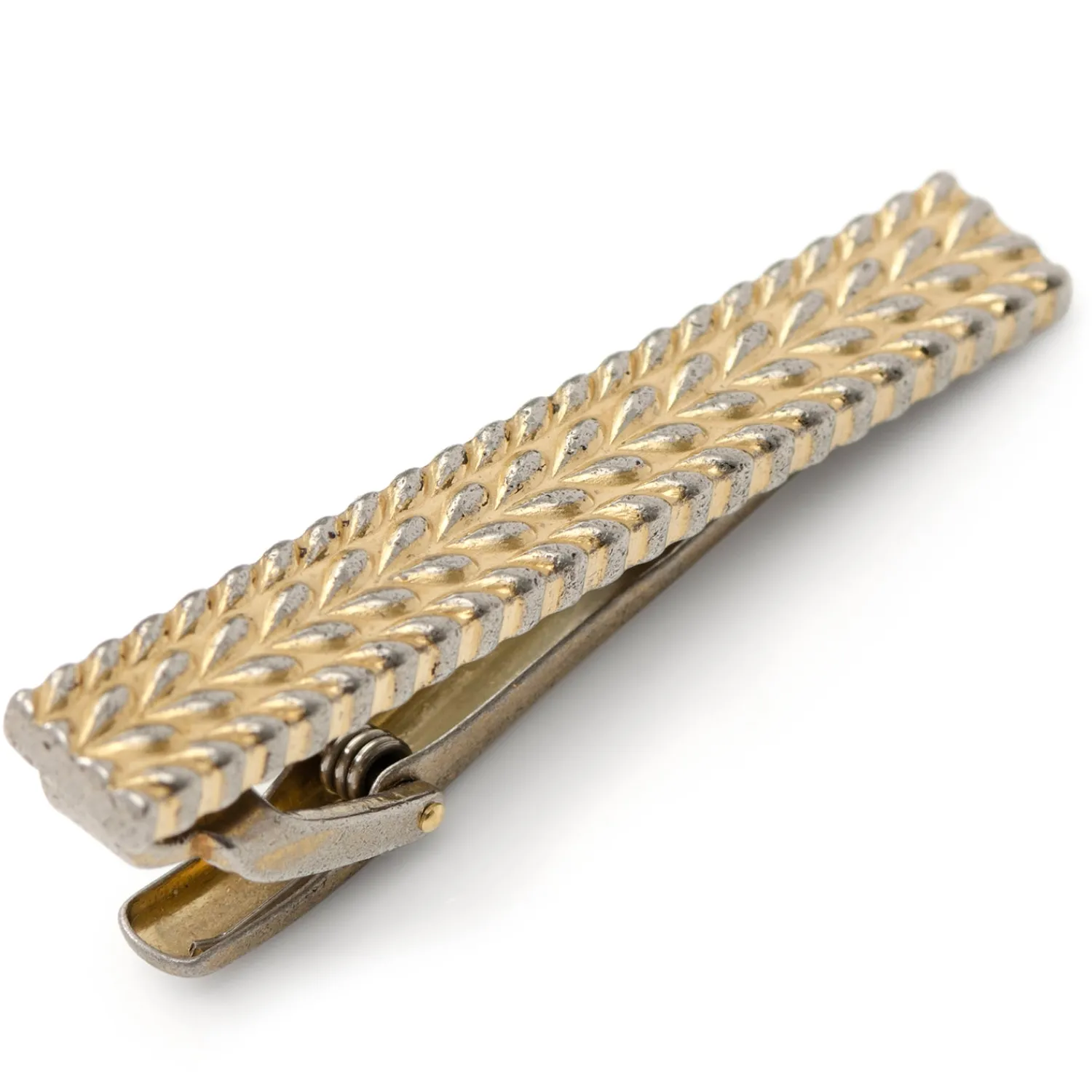 Fashion Antique Gold Herringbone Tie Clip Classic Tie Bars