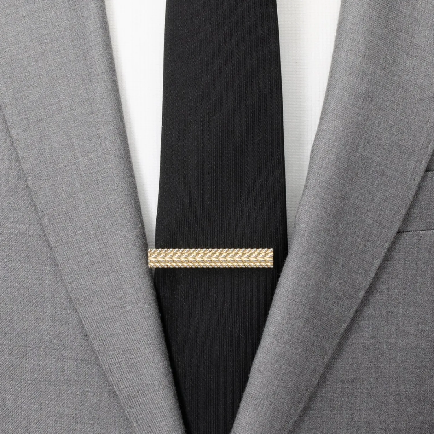 Fashion Antique Gold Herringbone Tie Clip Classic Tie Bars