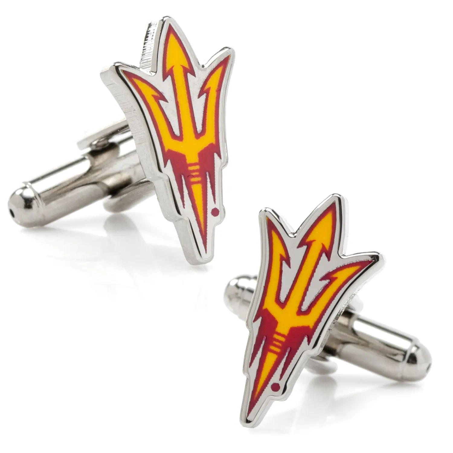 Clearance Arizona State University Sun Devils Pitchfork Cufflinks Luxury Cufflinks | Sports Cufflinks