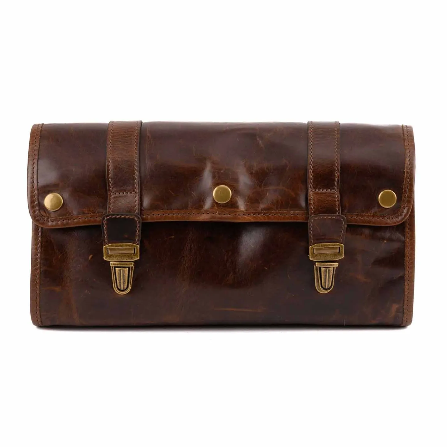 Fashion Austin Hanging Wash Kit in Brompton Brown Leather Goods | Briefs Bags And Totes