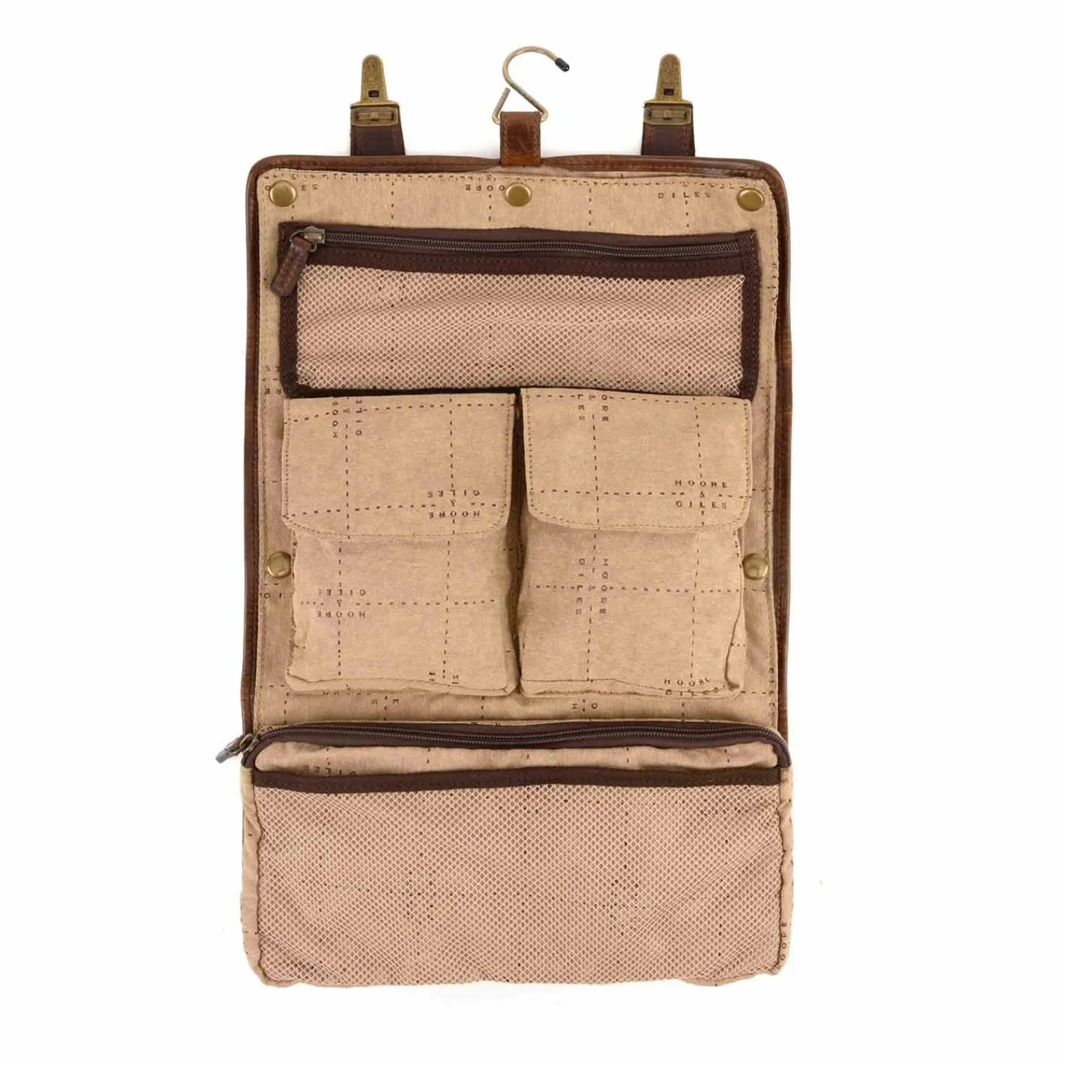 Fashion Austin Hanging Wash Kit in Brompton Brown Leather Goods | Briefs Bags And Totes