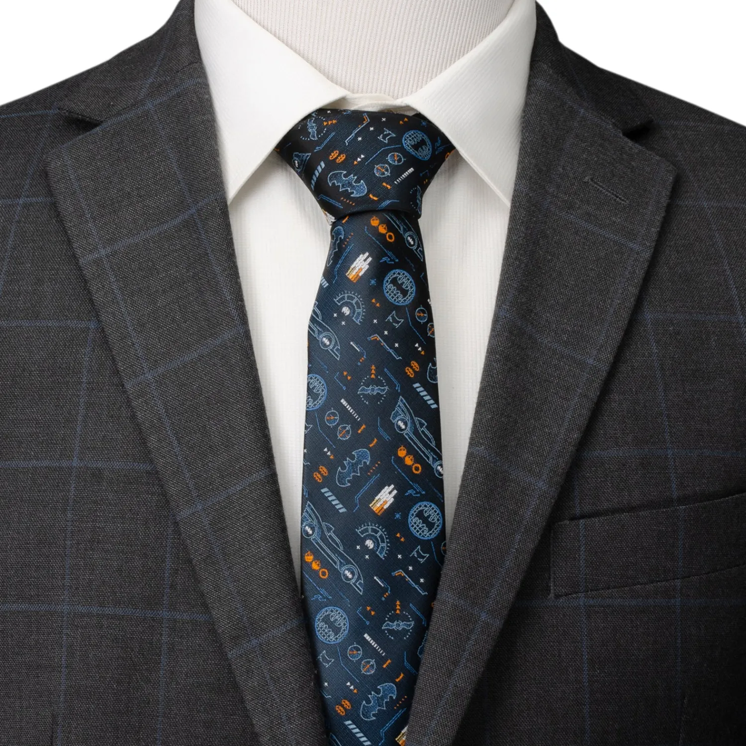 Outlet Batman Batmobile Black Men's Tie Dc Comics Ties