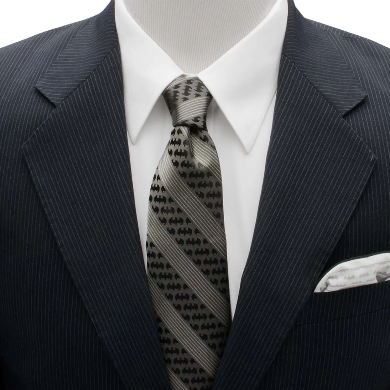 Online Batman Black Pinstripe Tie Dc Comics Ties