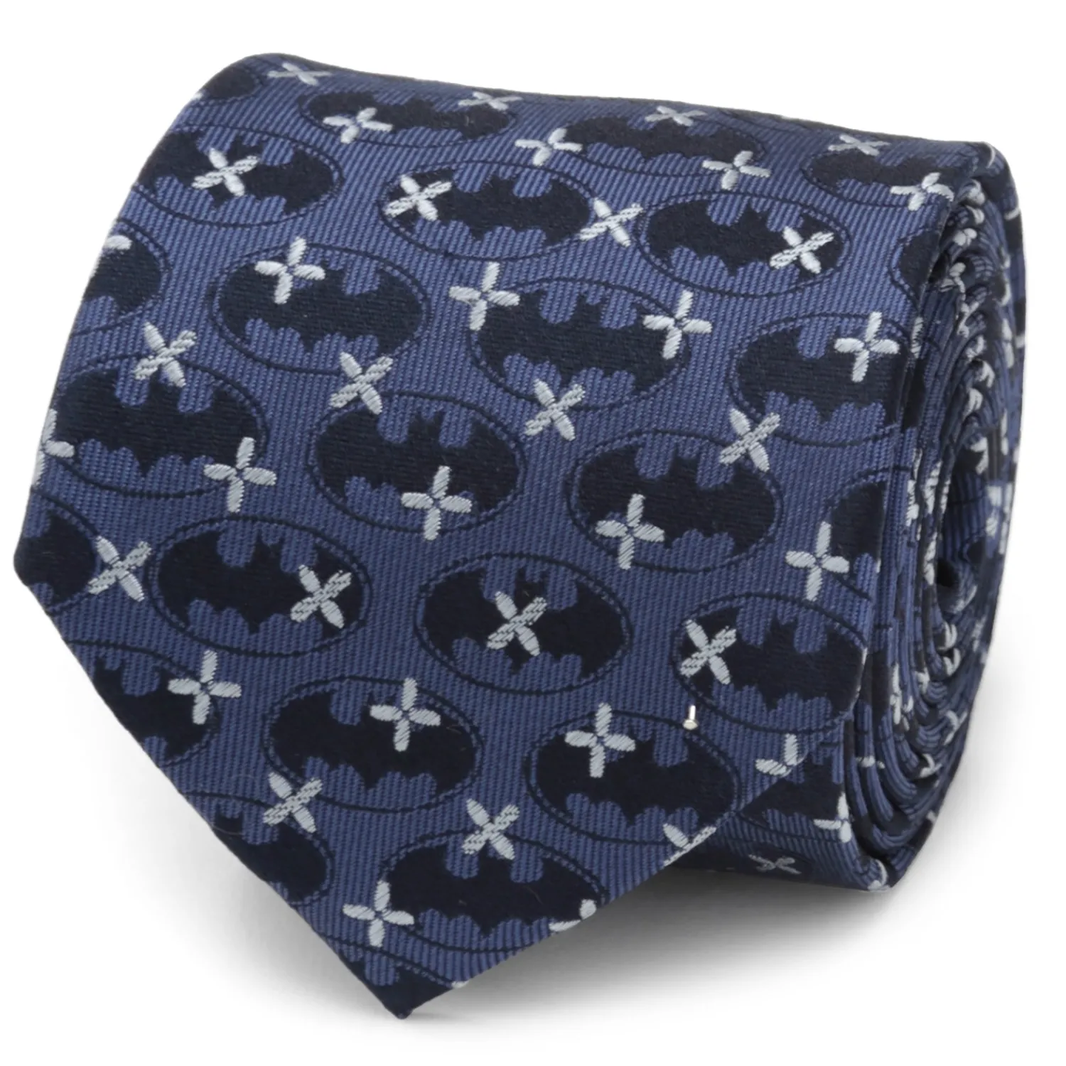 Shop Batman Cross Blue Silk Men's Tie Dc Comics Ties