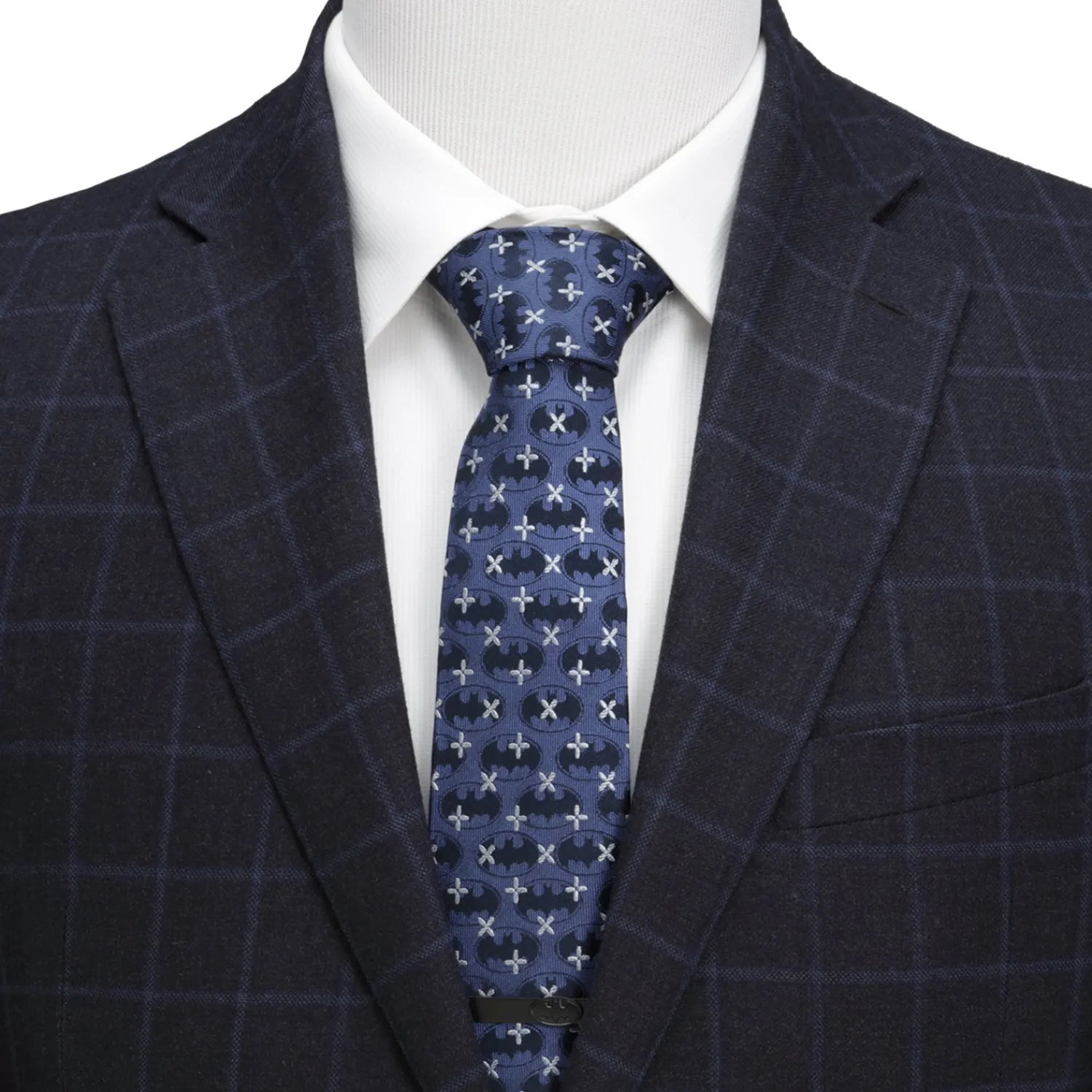 Shop Batman Cross Blue Silk Men's Tie Dc Comics Ties