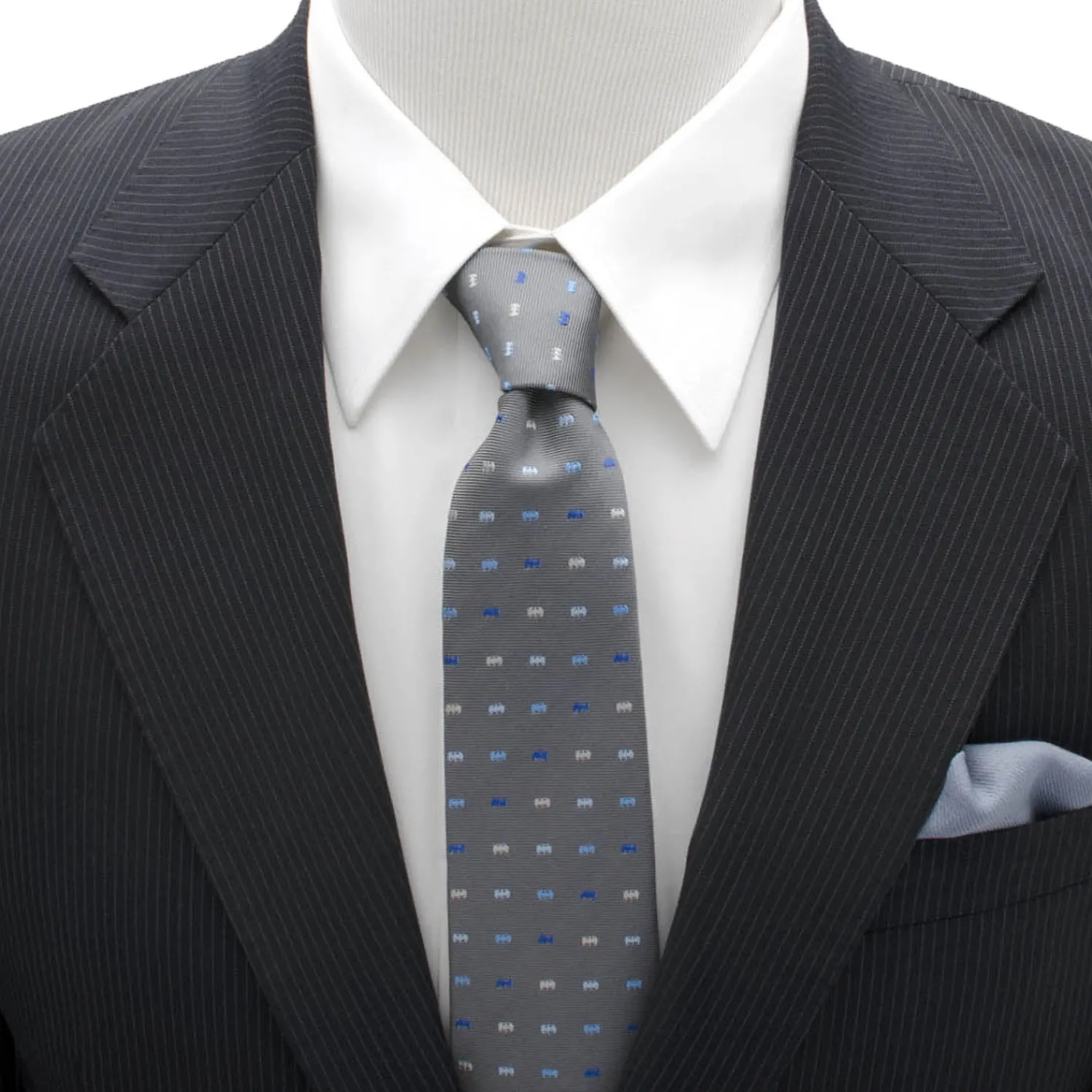 New Batman Icon Gray Mens Tie Dc Comics Ties