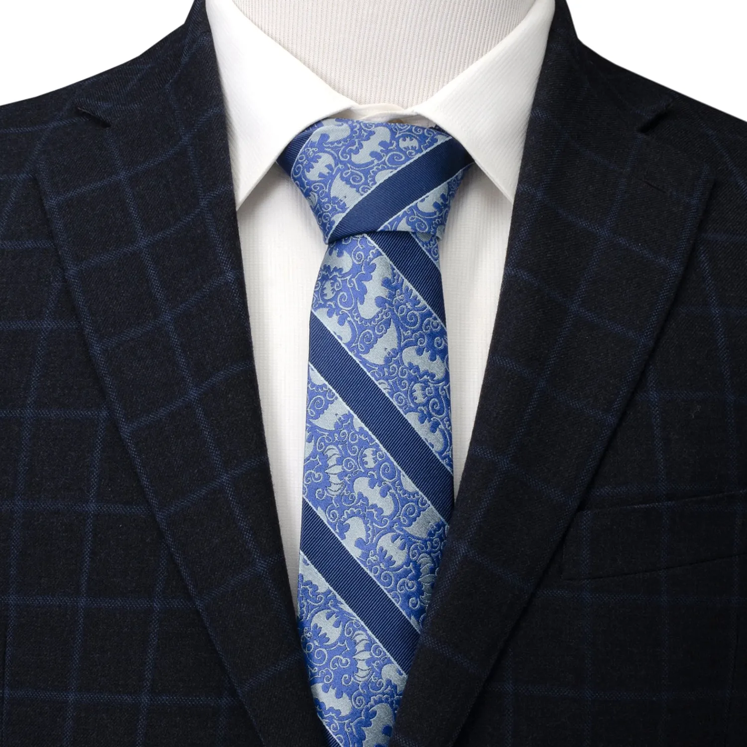 Cheap Batman Multi Emblem Blue Men's Tie Dc Comics Ties