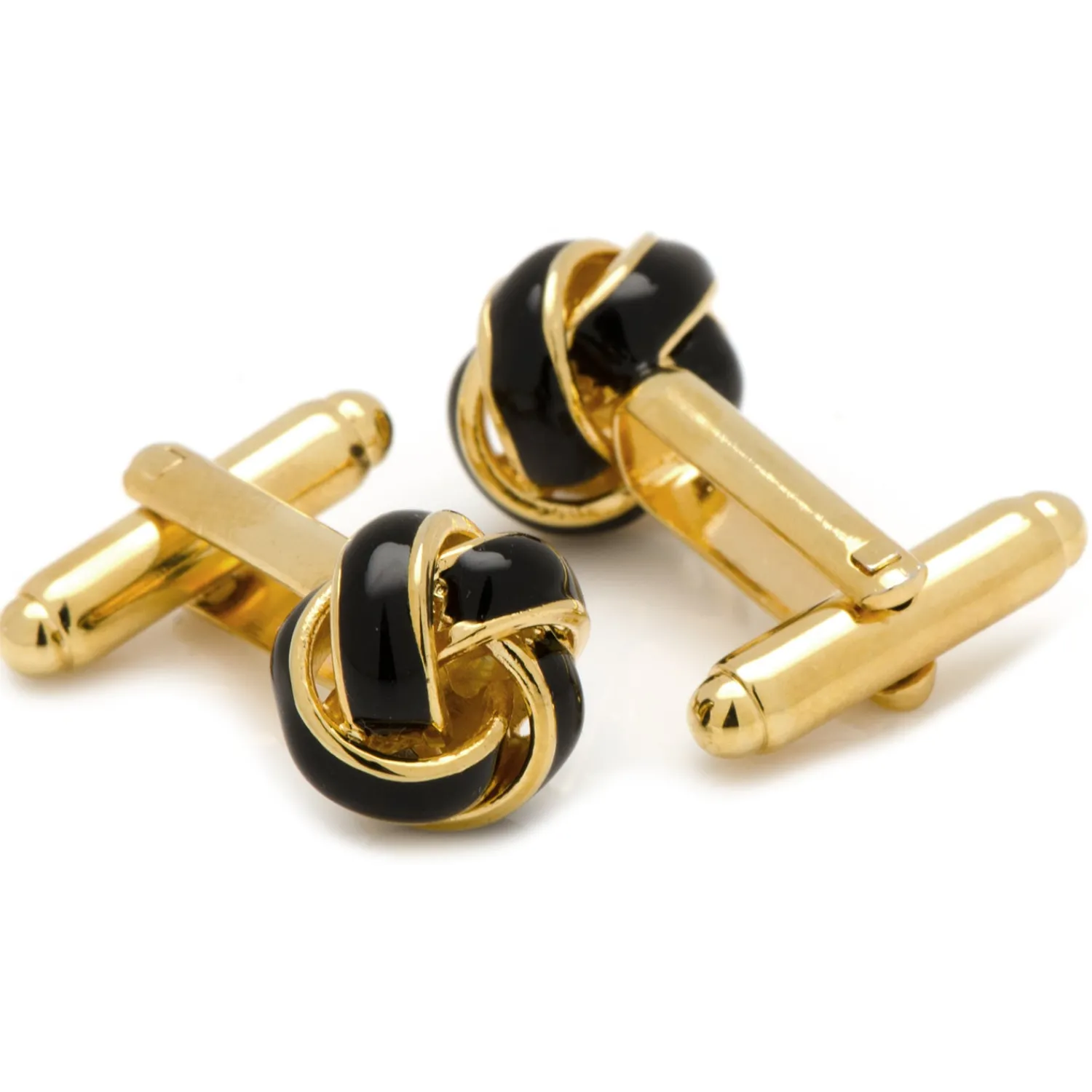 Flash Sale Black and Gold Knot Cufflinks Luxury Cufflinks | Hobbies & Interests Cufflinks