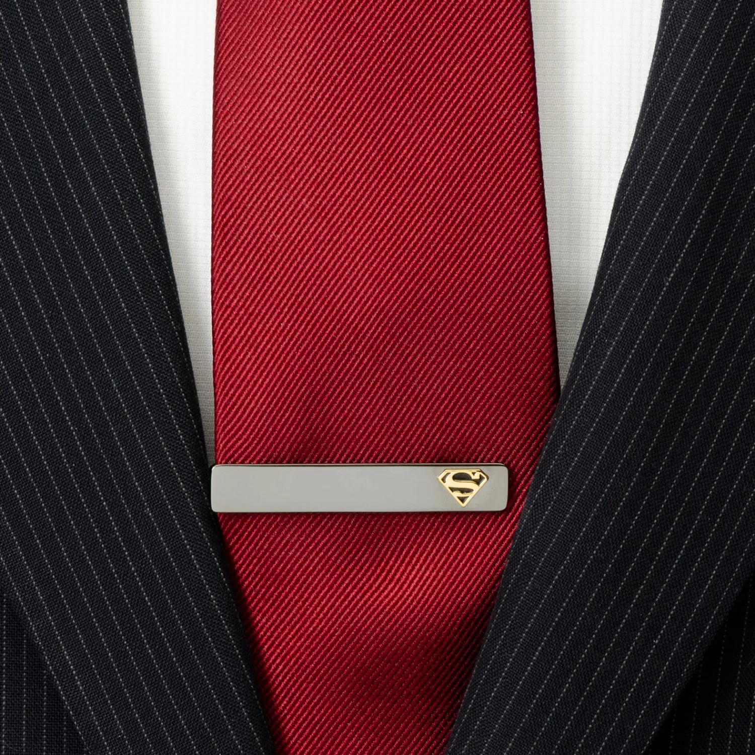Clearance Black and Gold Superman Tie Clip Movies & Characters Tie Bars