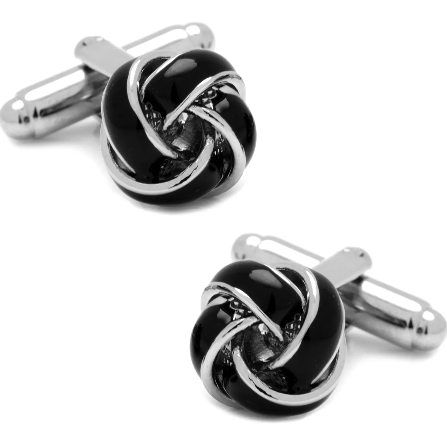 black_and_silver_knot_stud_set_4.webp Outlet Black and Silver Knot Stud Set Stud Sets