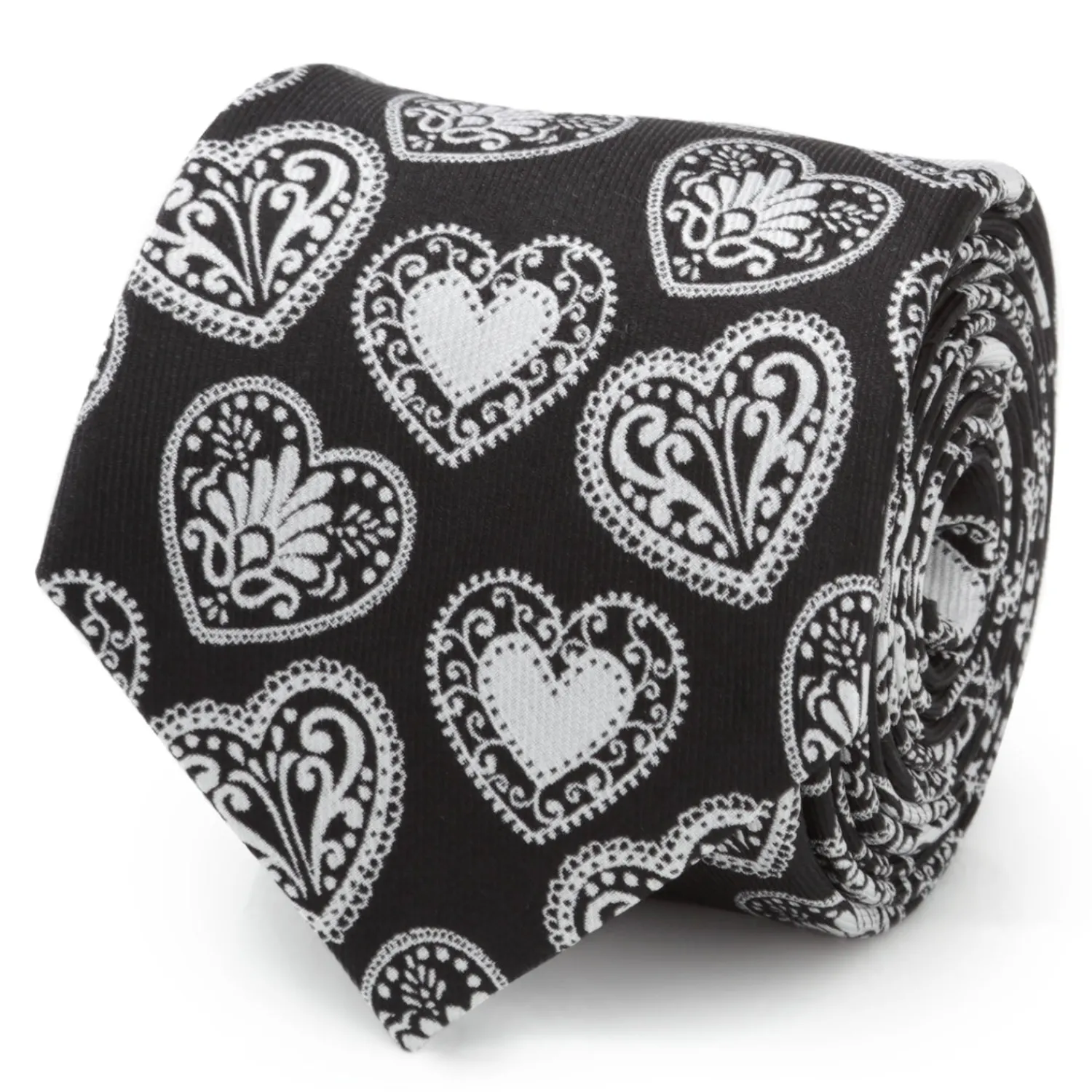 Store Black and White Paisley Heart Men's Tie Classic Ties | Hobbies & Interests Cufflinks
