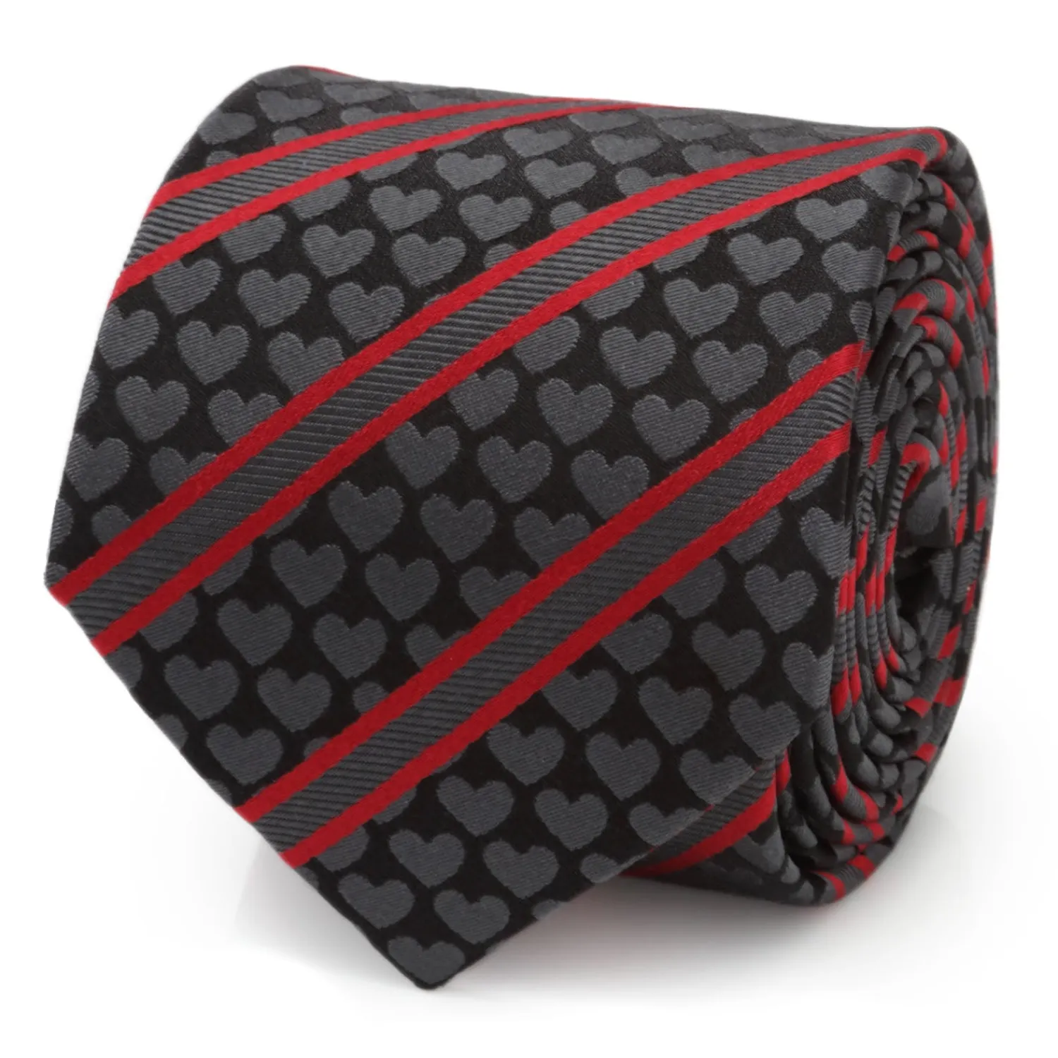 Store Black Heart Striped Men's Tie Classic Ties | Hobbies & Interests Cufflinks