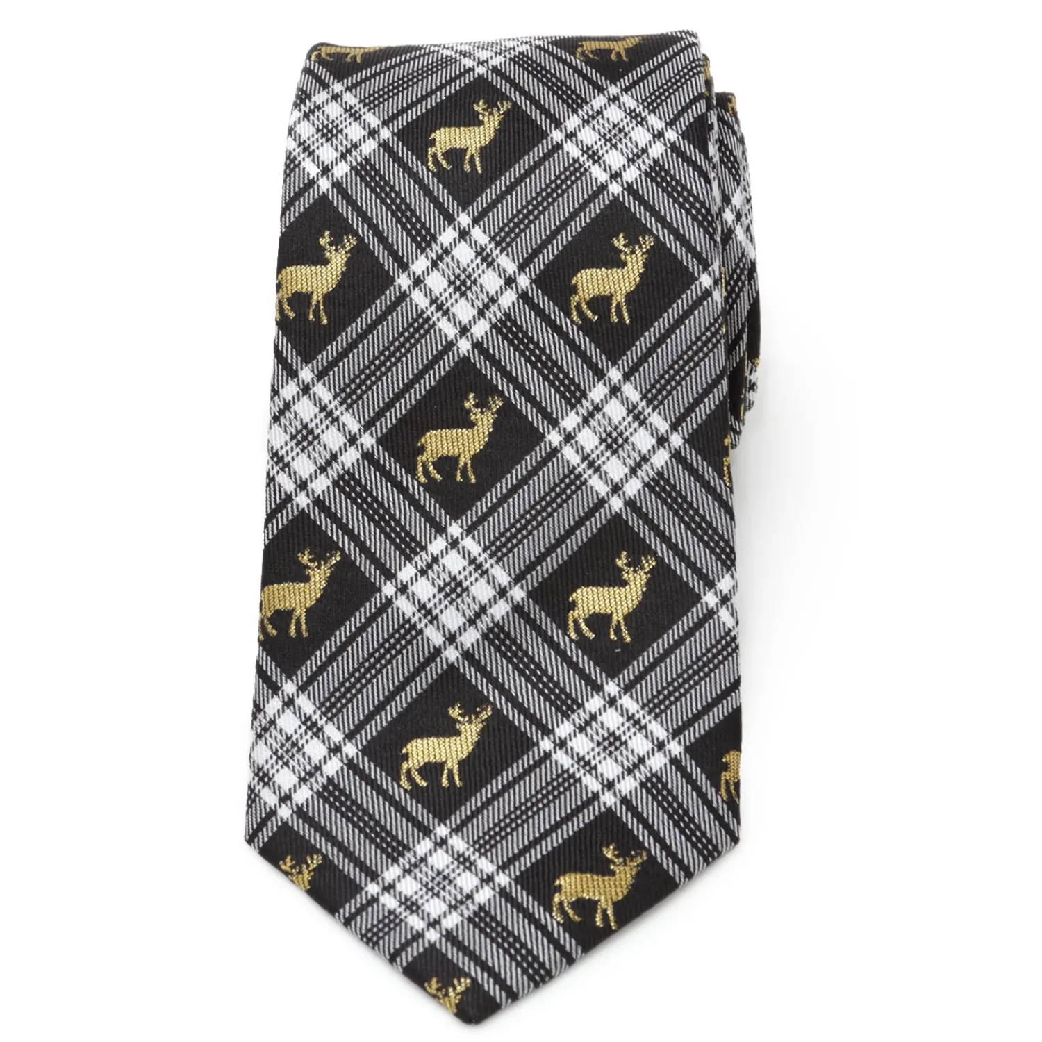 New Black Plaid Stag Men's Tie Classic Ties | Hobbies & Interests Cufflinks