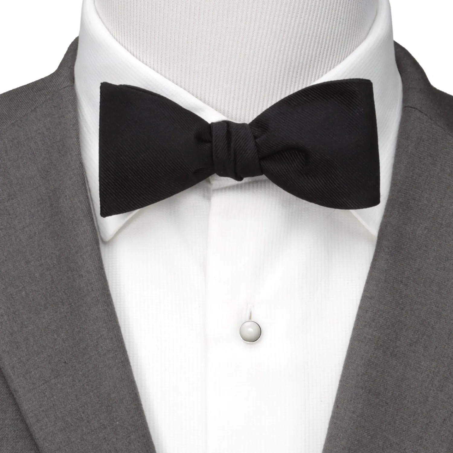 Outlet Black Self Tie Bow Tie Classic Ties | Bow Ties