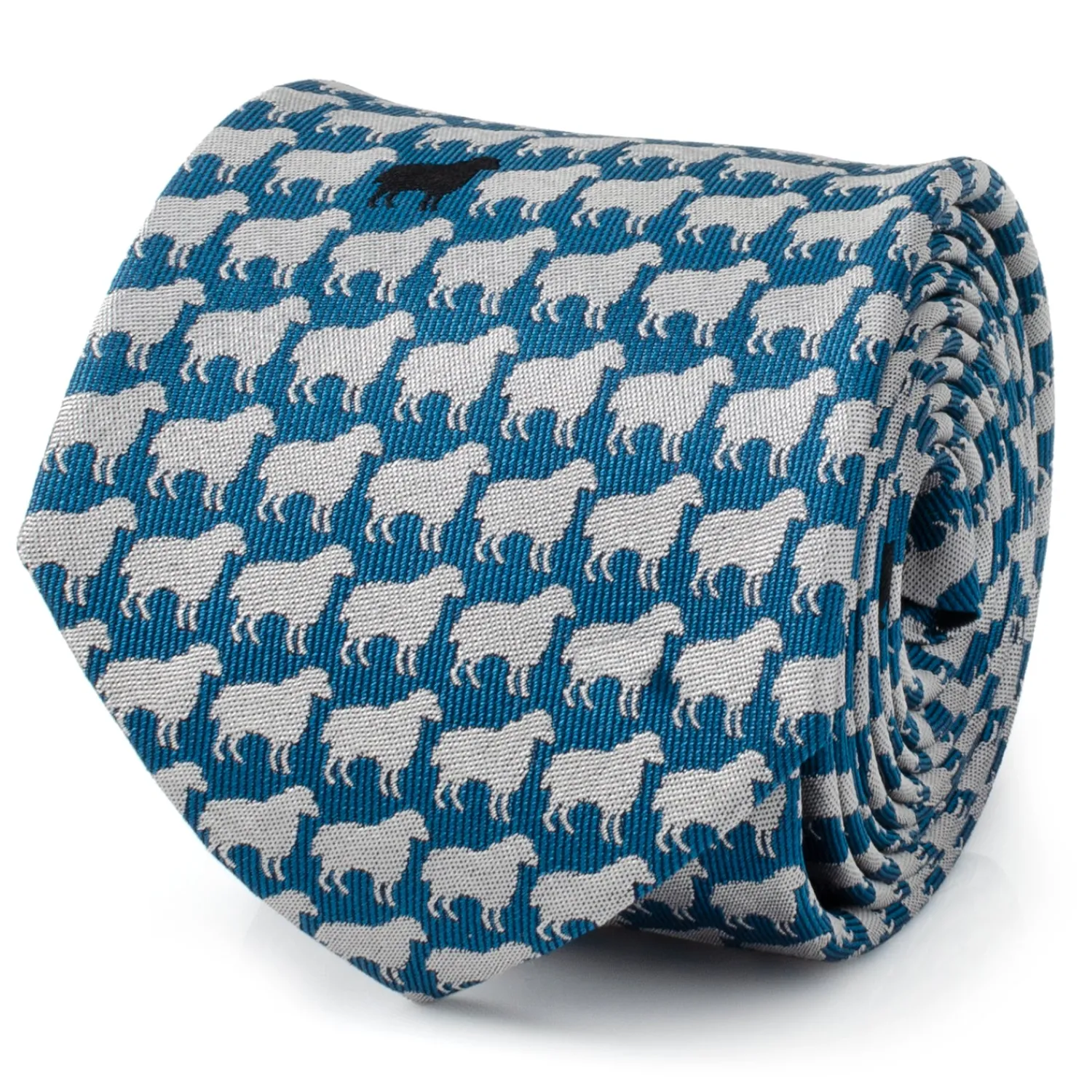 Flash Sale Black Sheep Blue Silk Men's Tie Classic Ties | Hobbies & Interests Cufflinks
