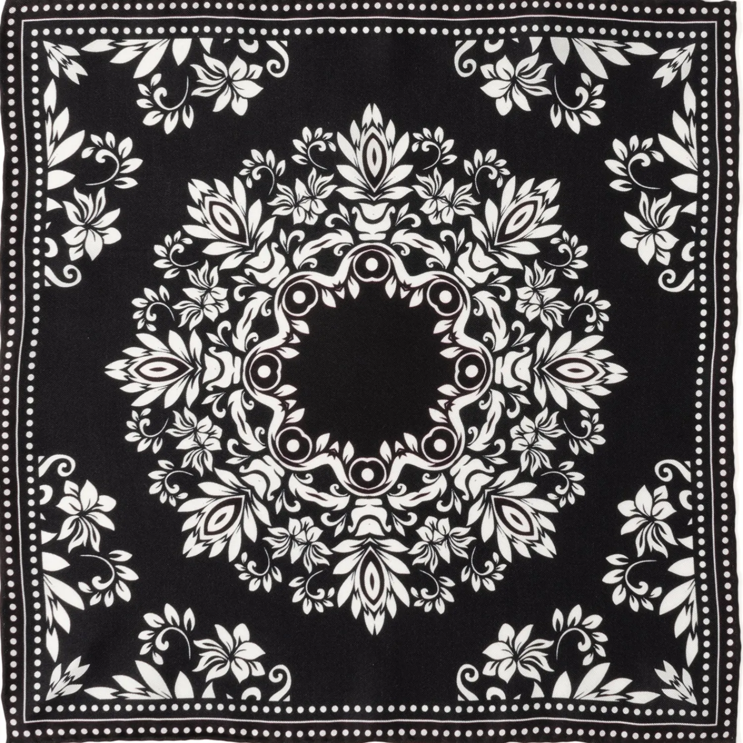 Shop Black/White Men's Silk Pocket Square Pocket Squares
