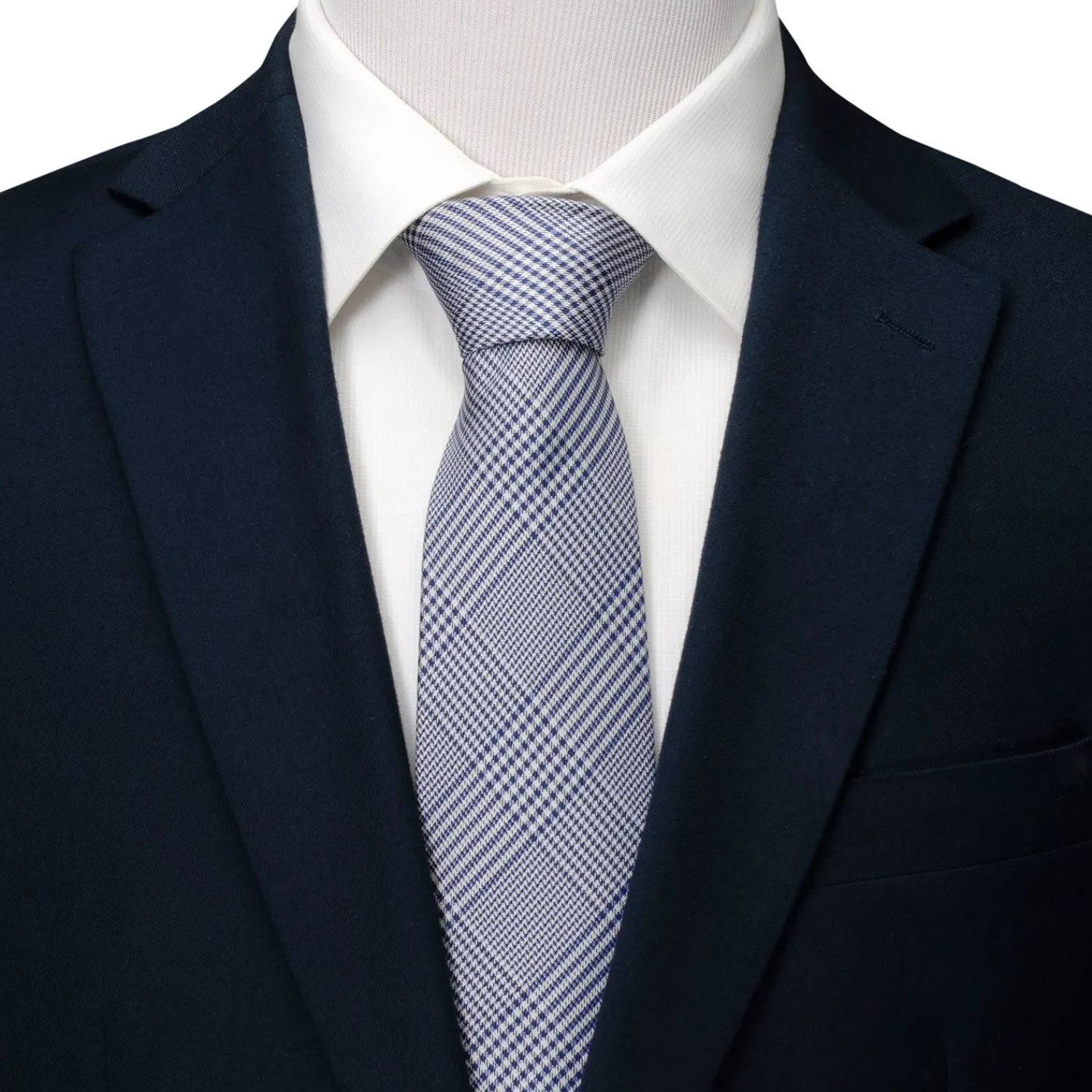 Best Blue Glen Plaid Silk Tie Classic Ties