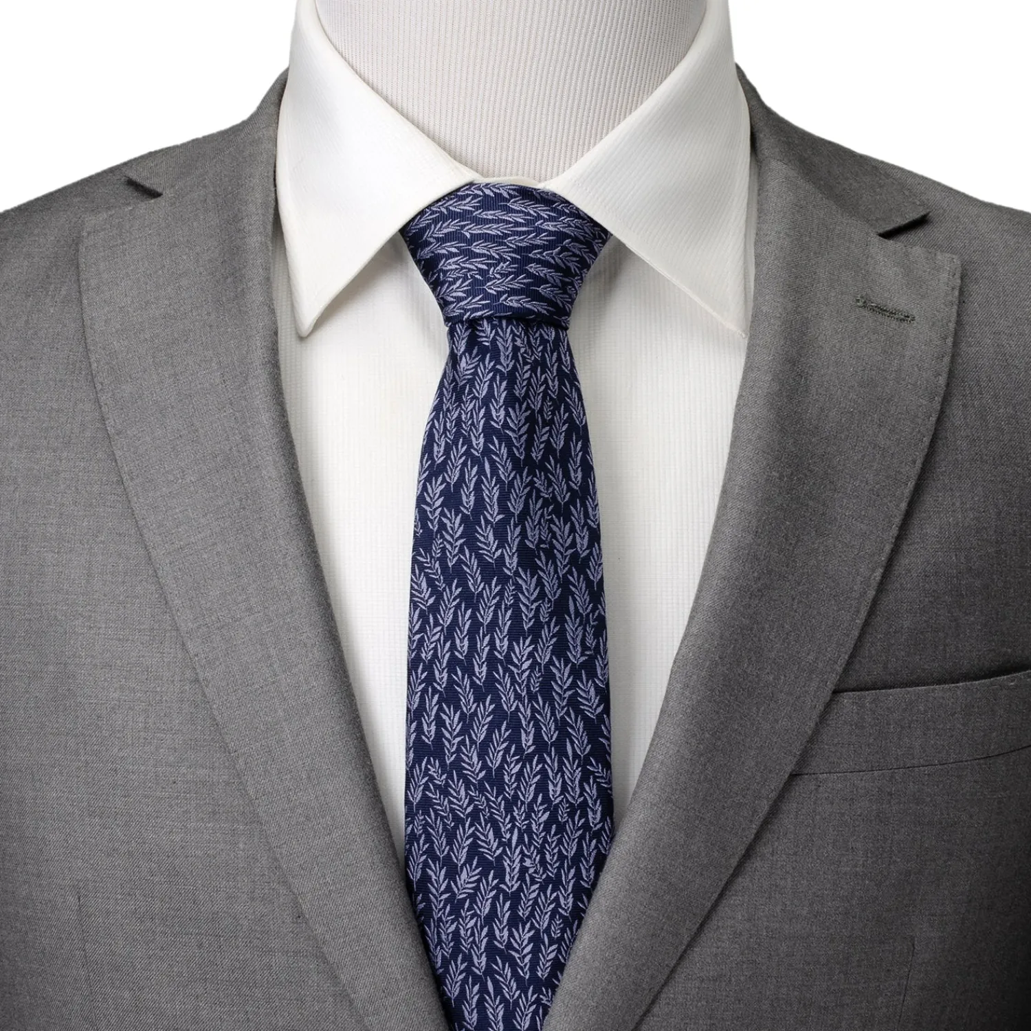 Cheap Blue Leaf Men's Tie Classic Ties