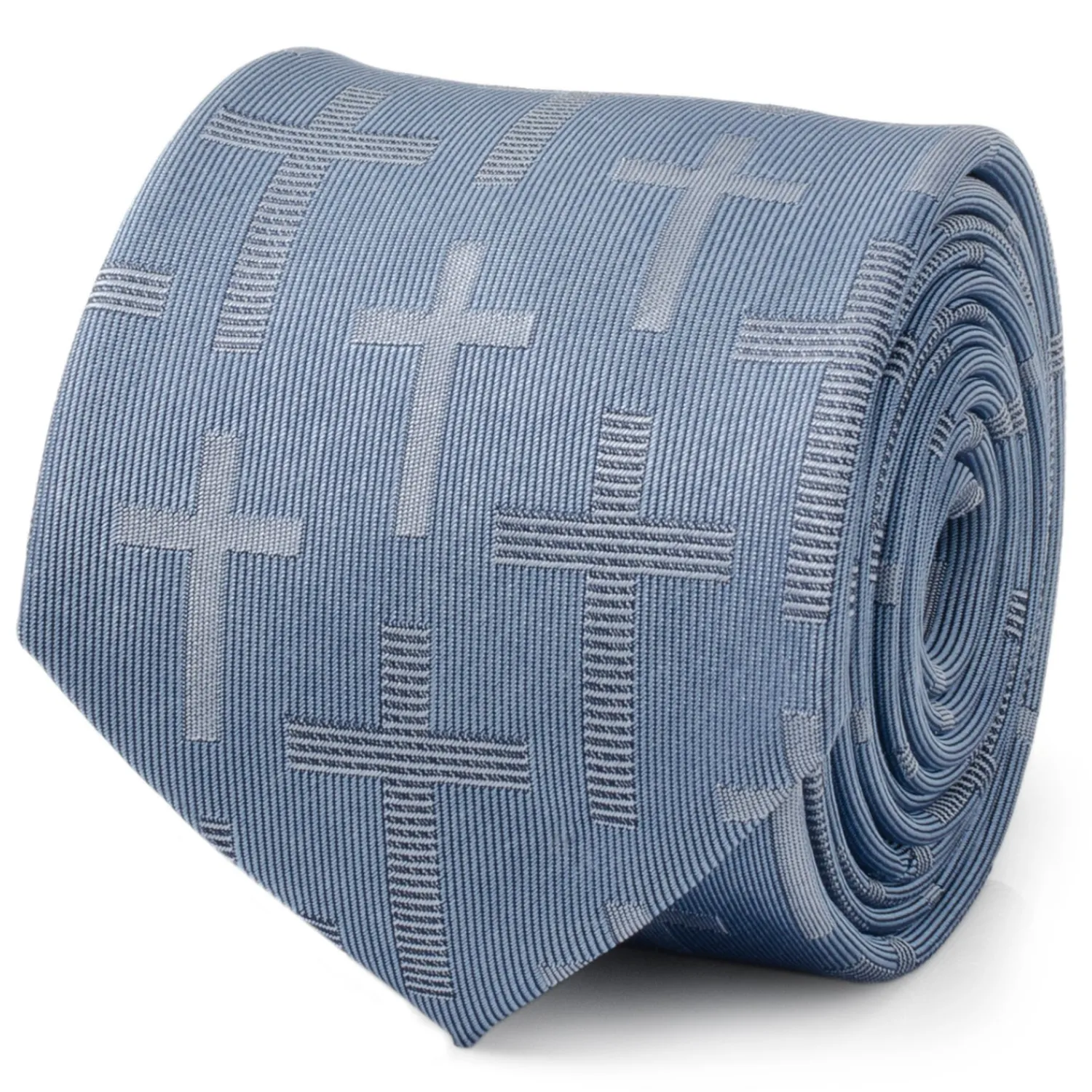 Best Sale Blue Textured Cross Men's Tie Classic Ties | Hobbies & Interests Cufflinks