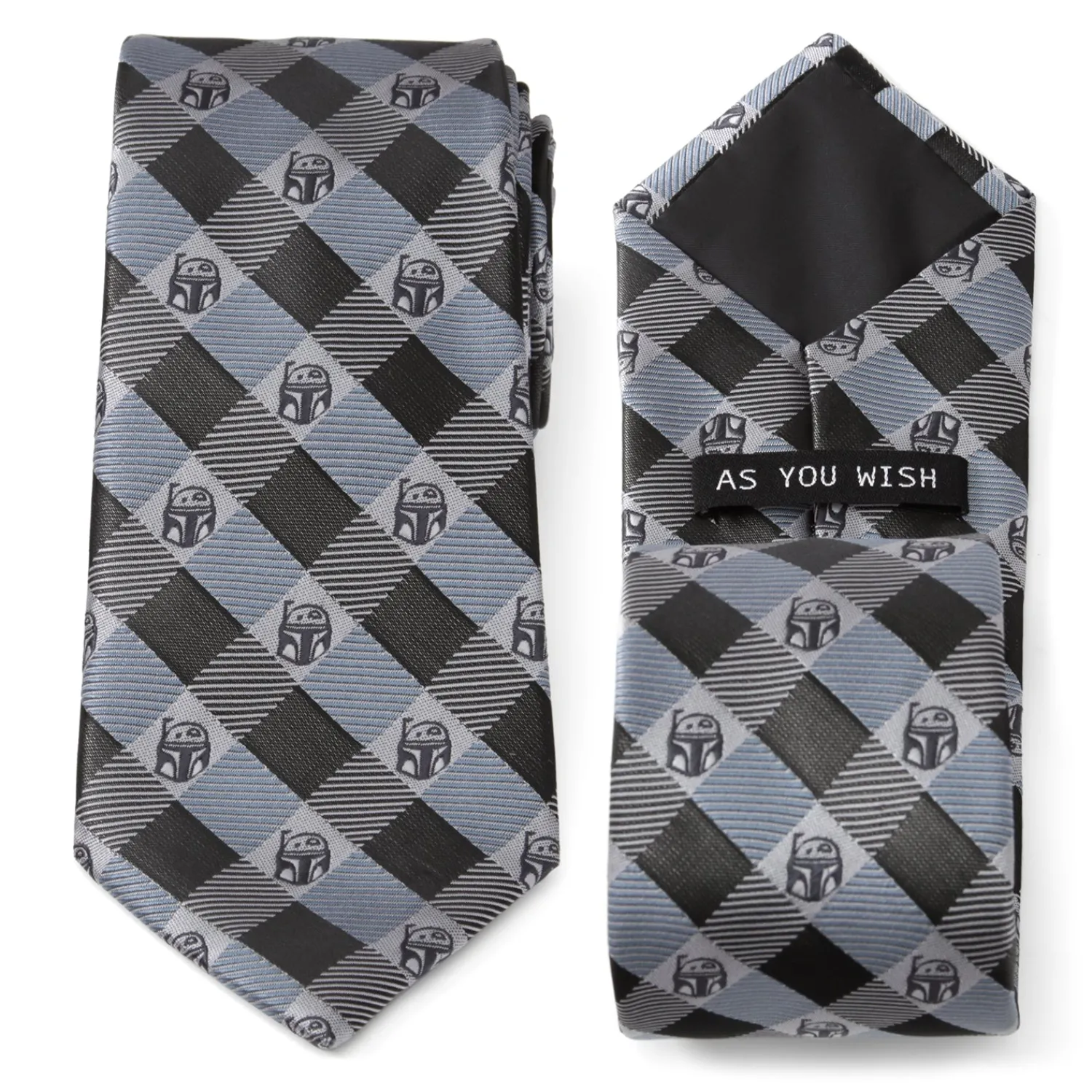 Shop Boba Fett Blue Plaid Mens Tie Star Wars Ties