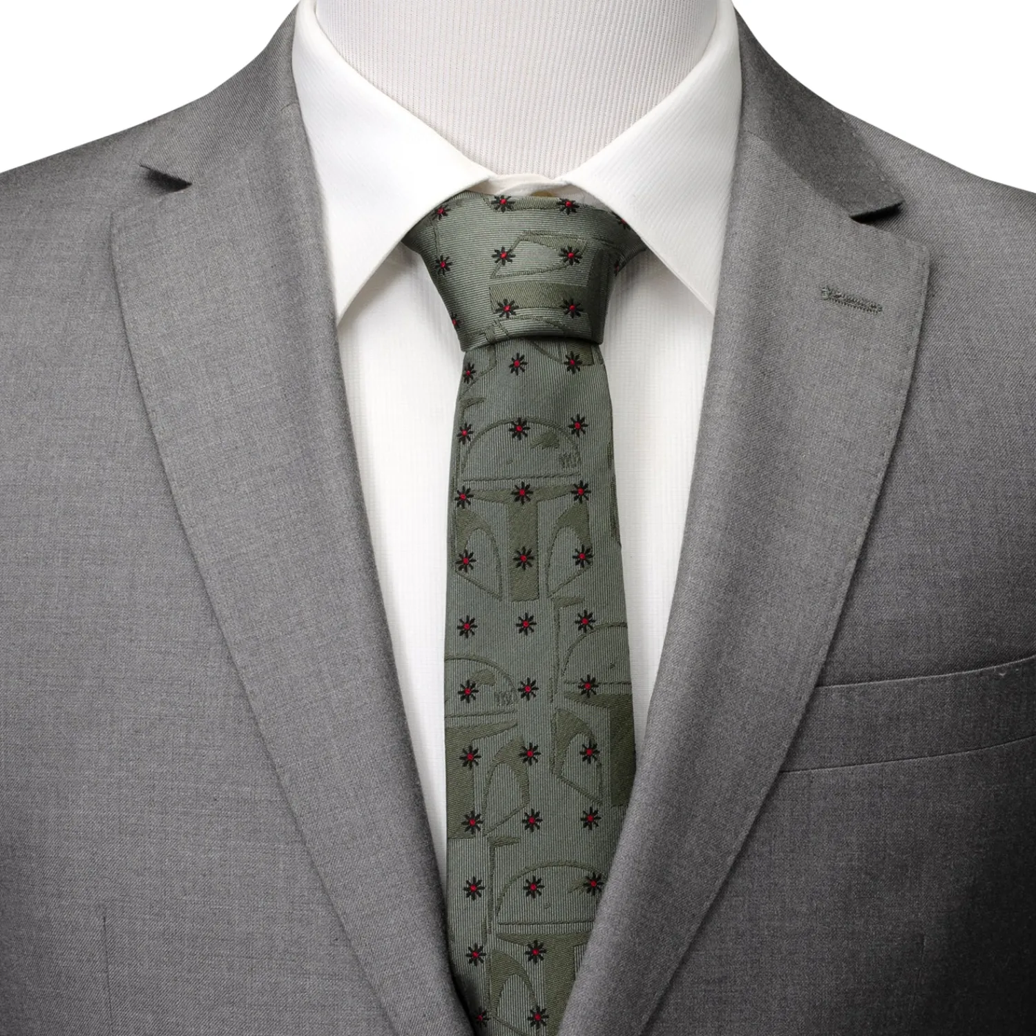 Hot Boba Fett Green Motif Men's Tie Star Wars Ties