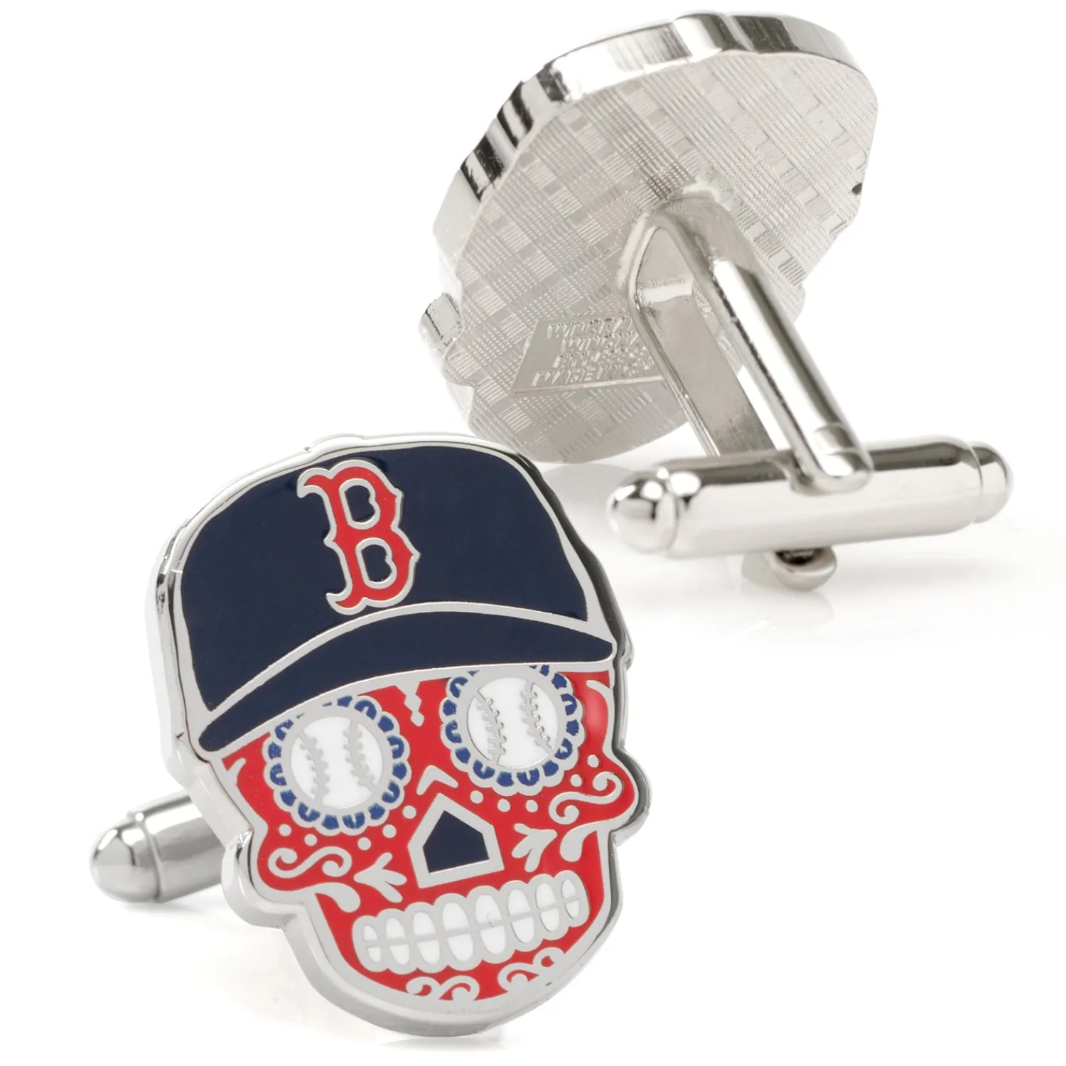 Best Sale Boston Red Sox Sugar Skull Cufflinks Luxury Cufflinks | Sports Cufflinks