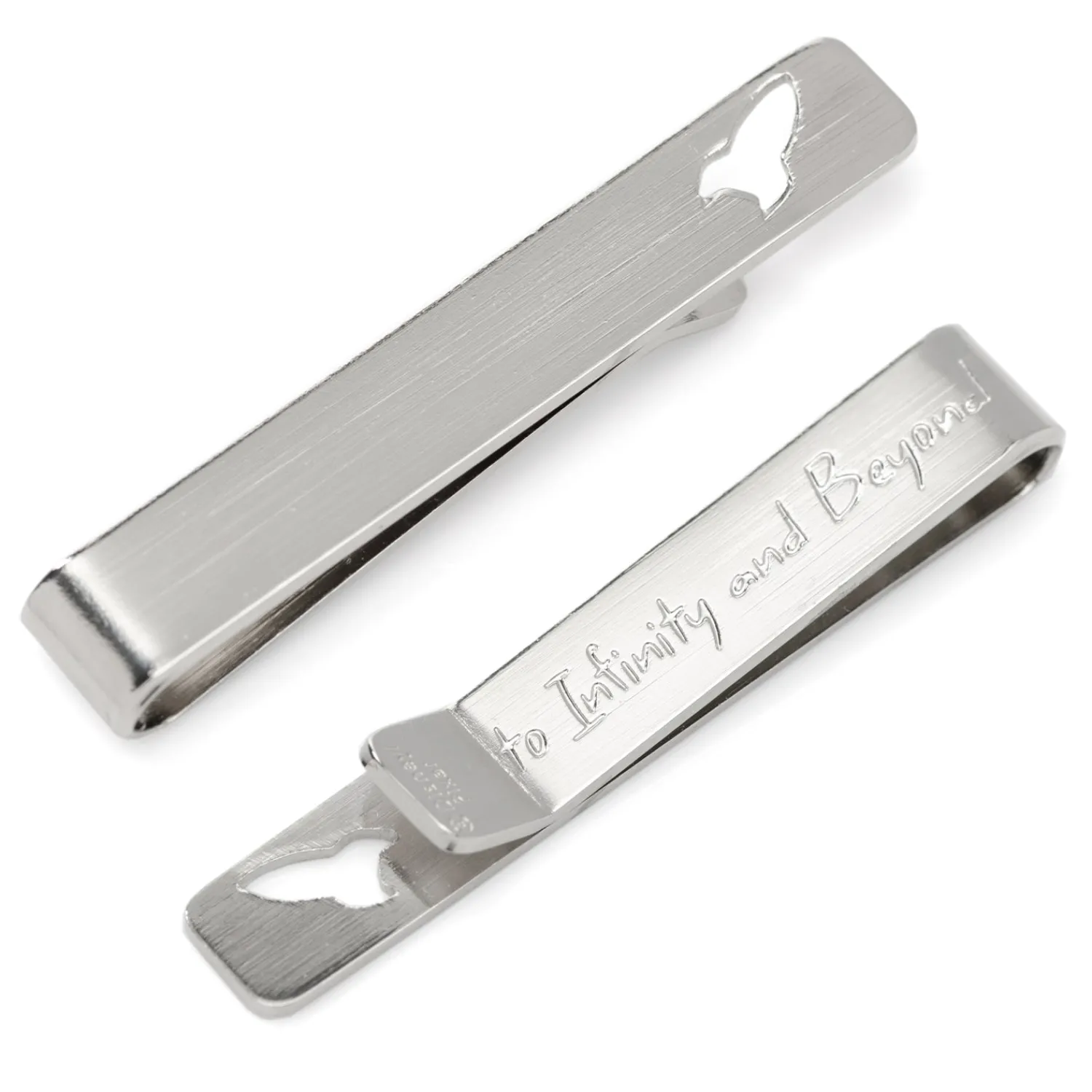 Clearance Buzz Lightyear Cutout Hidden Message Silver Tie Bar Movies & Characters Tie Bars | Hidden Message Tie Bars