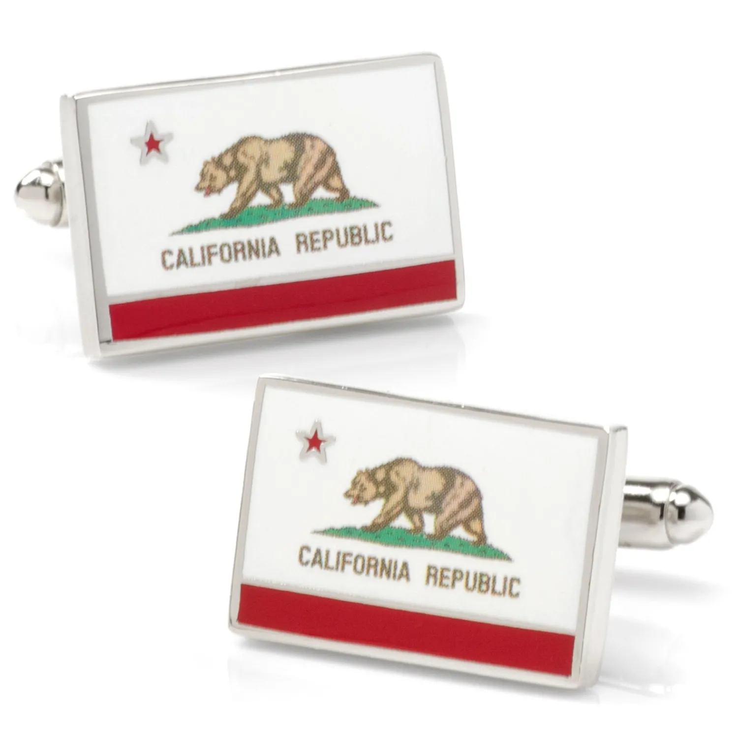 Shop California State Flag Cufflinks Luxury Cufflinks | Hobbies & Interests Cufflinks