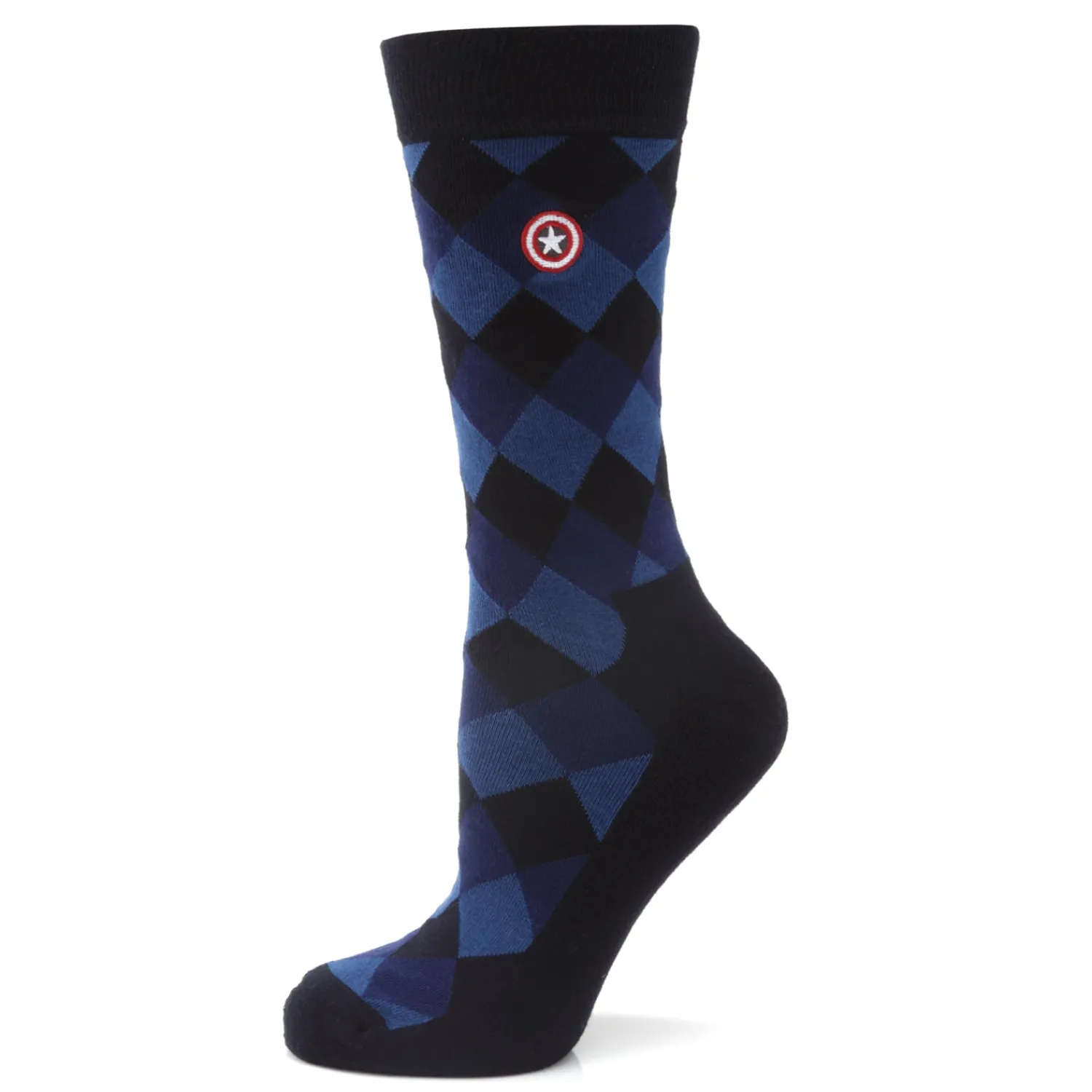 Shop Captain America Argyle Blue Gift Set Socks