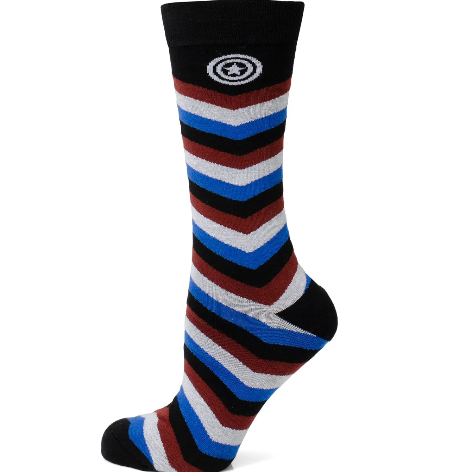 Shop Captain America Chevron Stripe Men's Socks Socks