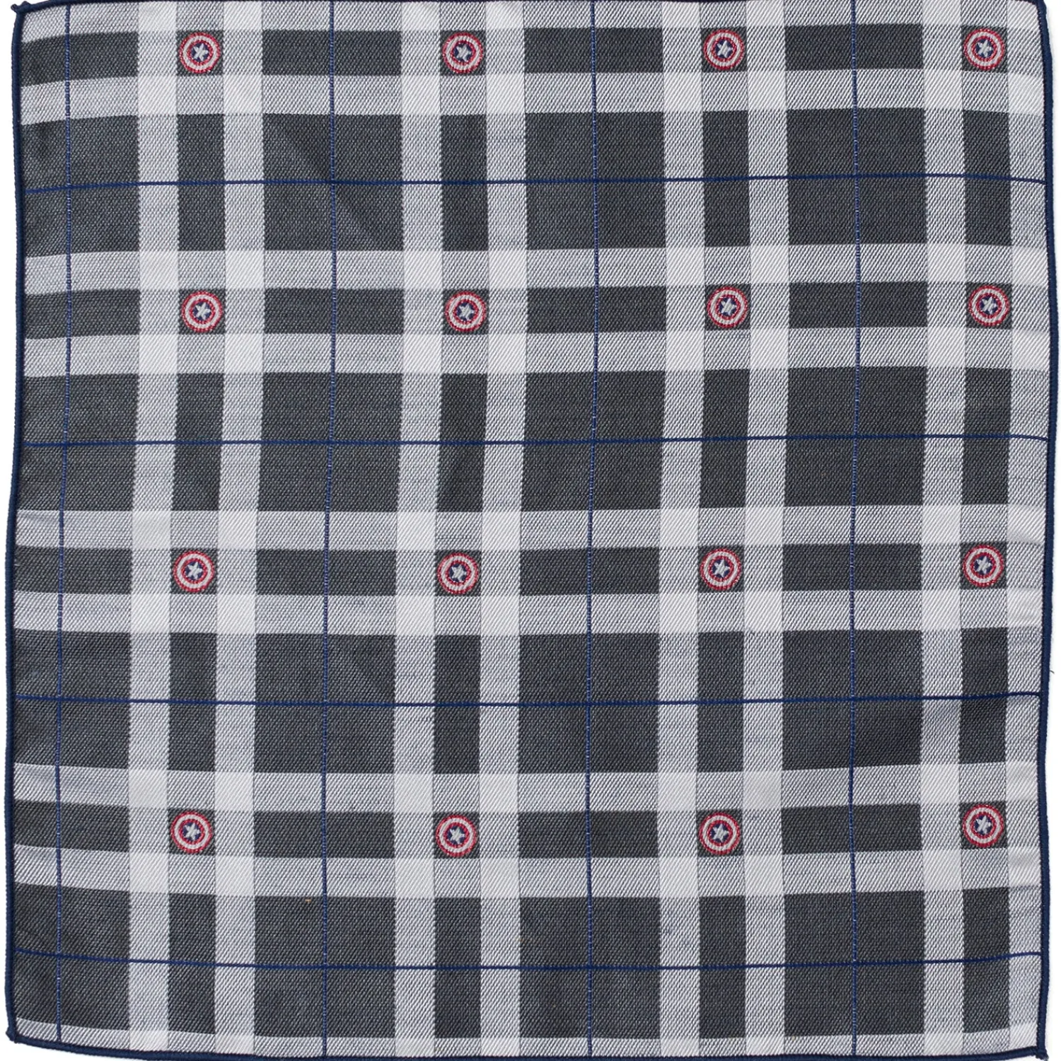 Online Captain America Gray Plaid Pocket Square Pocket Squares