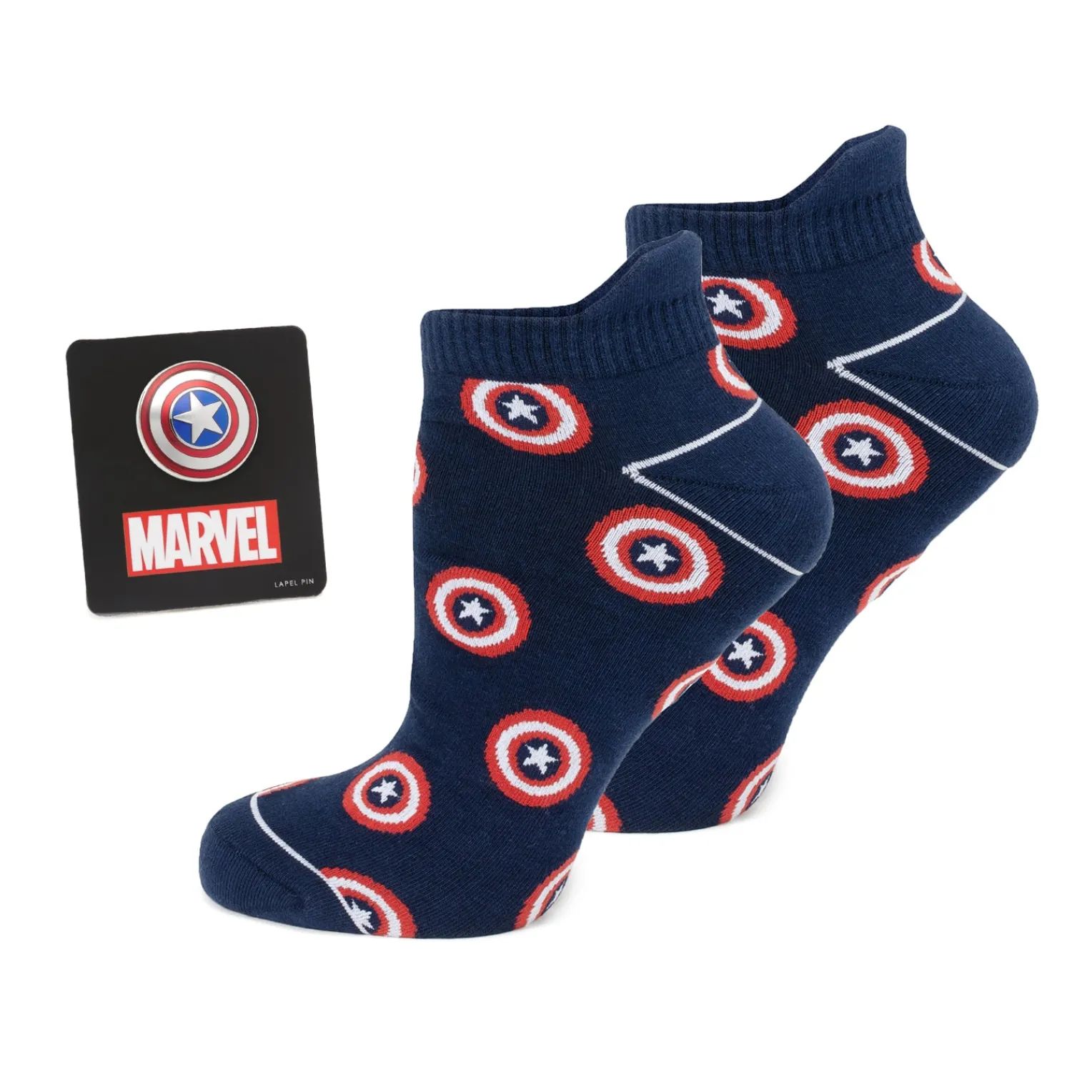 Store Captain America Navy Ankle Gift Set Socks