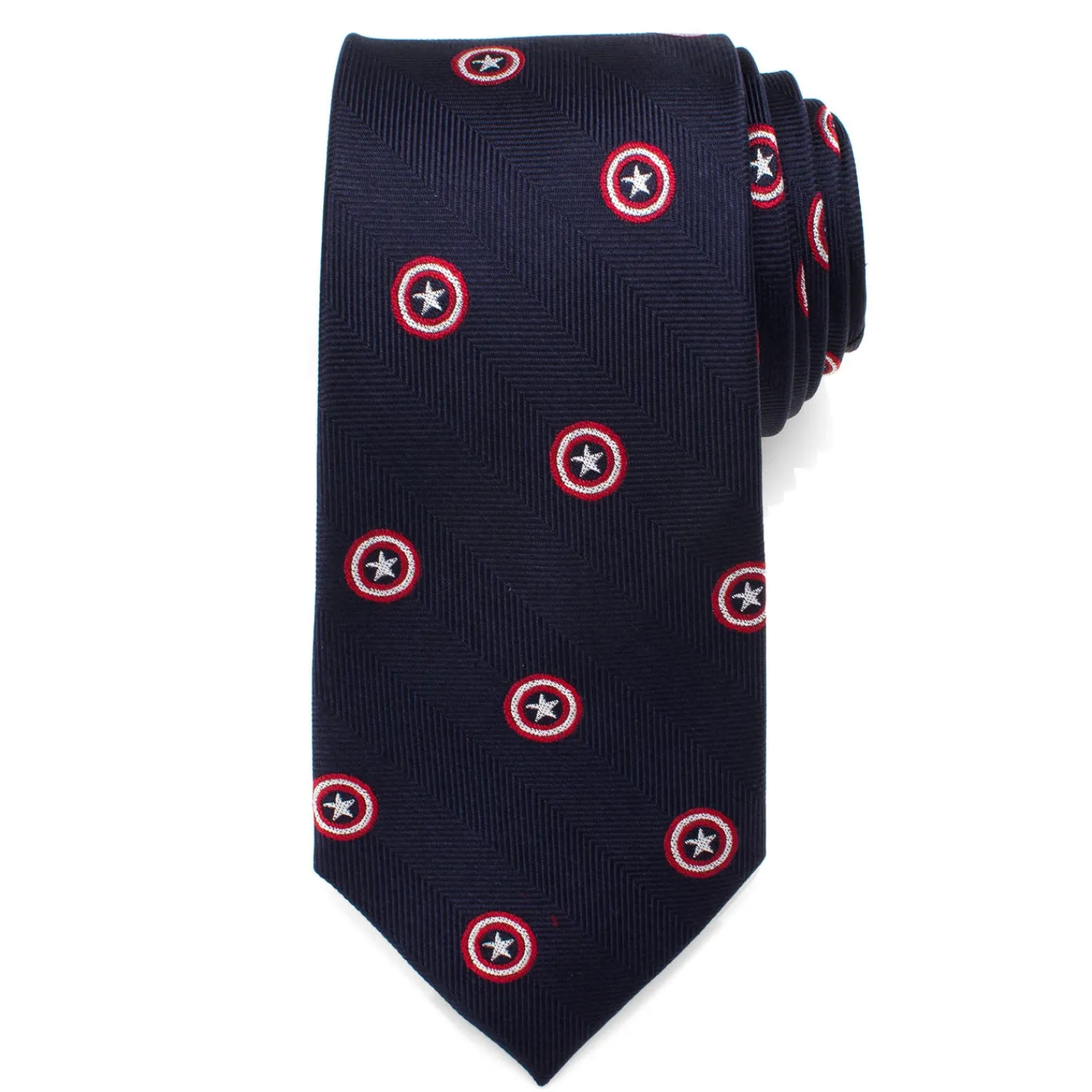 Outlet Captain America Navy Tie Marvel Ties