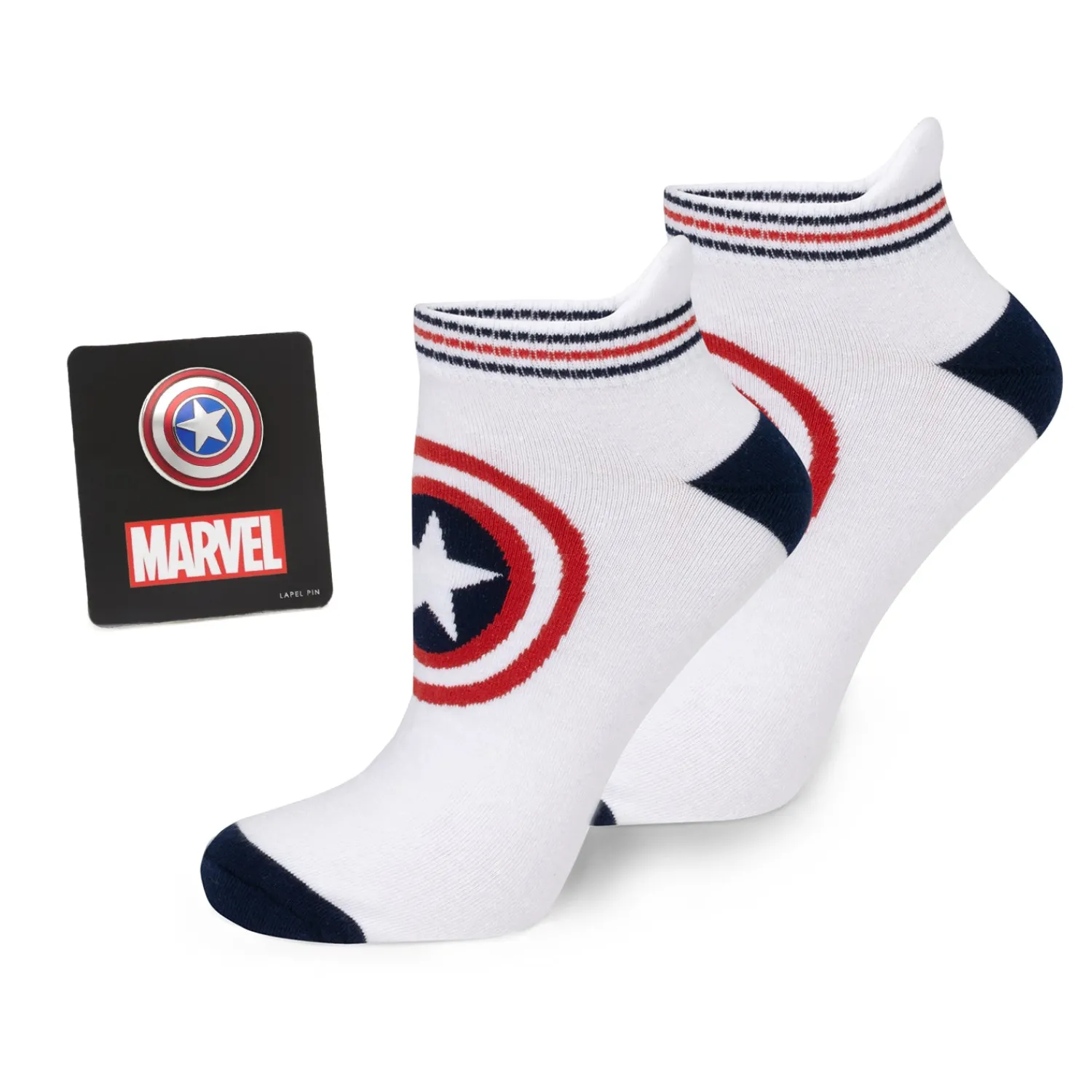 Store Captain America White Ankle Gift Set Socks