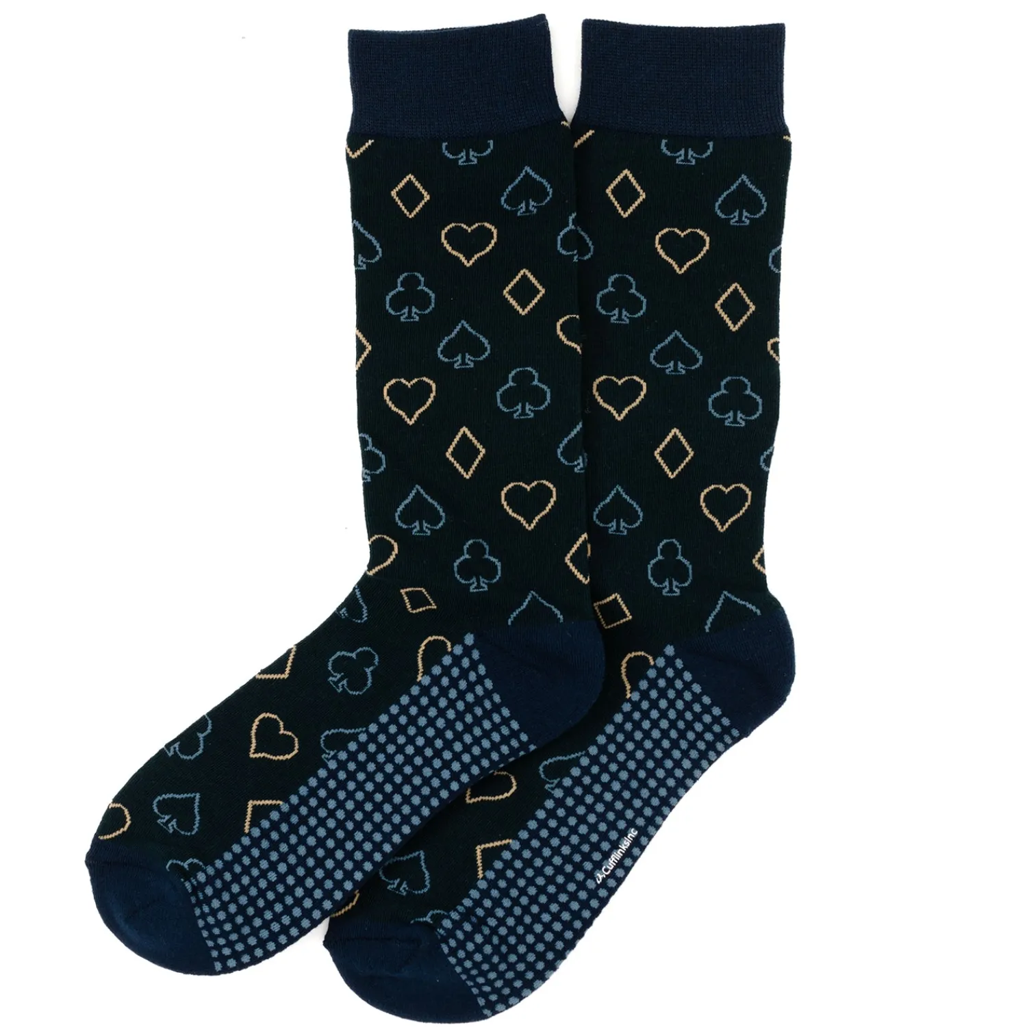 Clearance Card Suits Casino Blue Men's Socks Socks