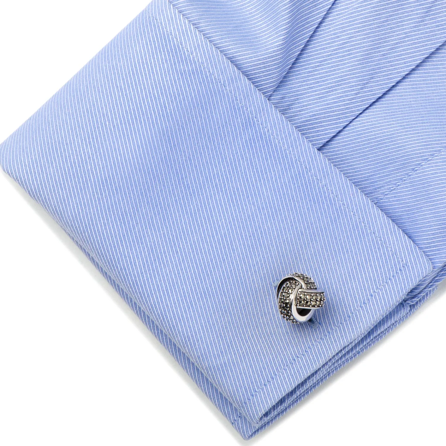 Outlet Classic Knot with Marcasite Pave Cufflinks Wedding Cufflinks | Luxury Cufflinks
