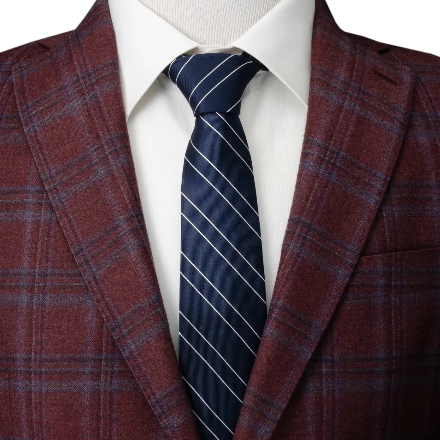 Clearance Classic Navy Stripe Men's Tie Classic Ties