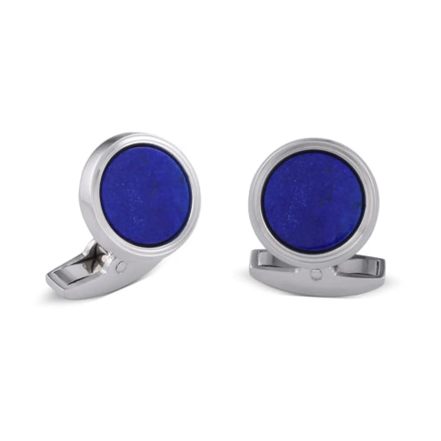 Store 18ct White Gold Cufflinks With Lapis Lazuli Inlay Luxury Cufflinks | Designer Cufflinks
