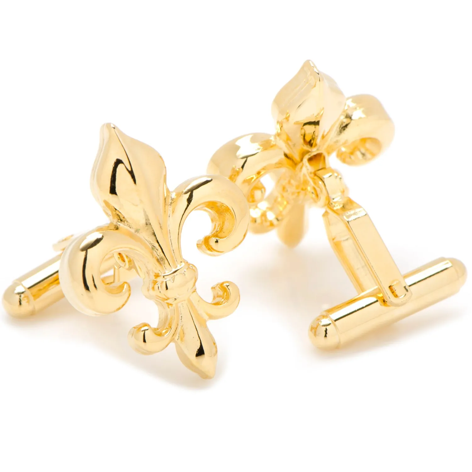Outlet Cut Out Gold Fleur de Lis Cufflinks Luxury Cufflinks | Hobbies & Interests Cufflinks