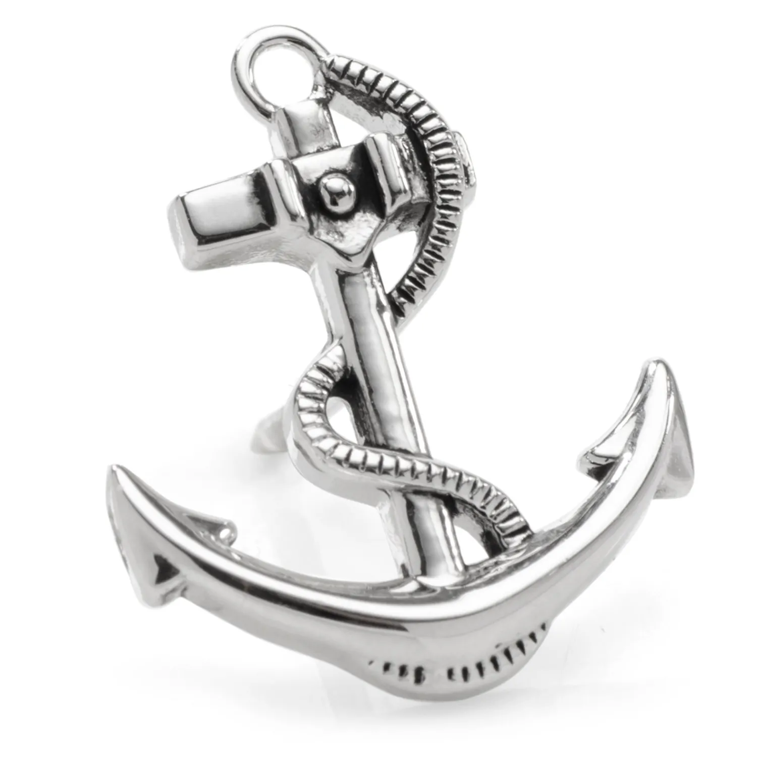 Cheap 3D Anchor Sterling Silver Lapel Pin Lapel Pins
