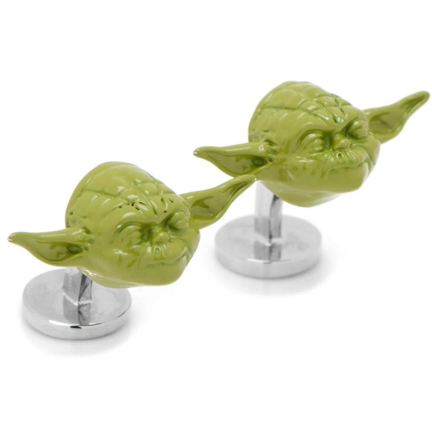 Best Sale 3D Green Yoda Head Cufflinks Luxury Cufflinks | Movies & Characters Cufflinks
