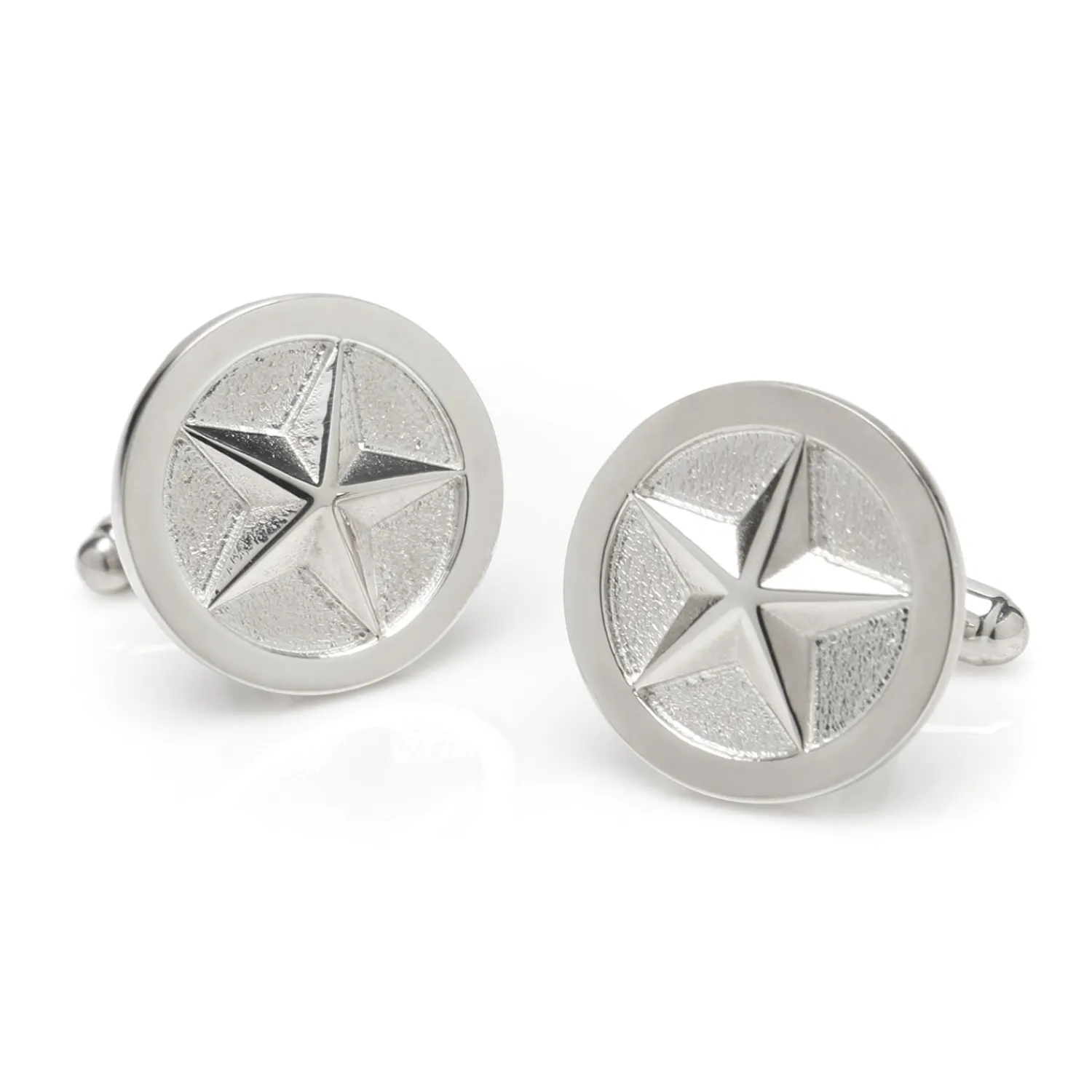 Fashion 3D Rimmed Star Luxury Cufflinks | Hobbies & Interests Cufflinks