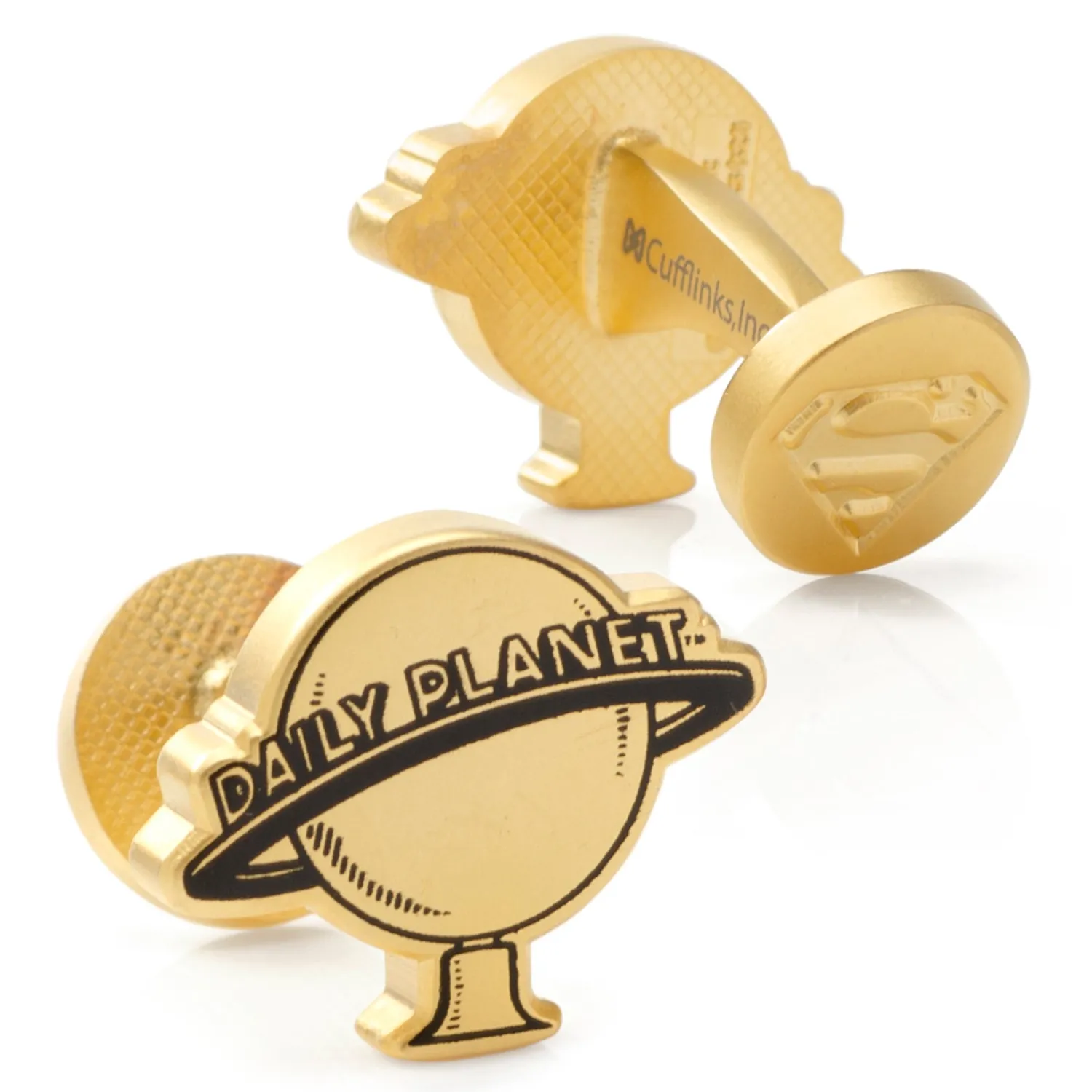 Clearance Daily Planet Gold Cufflinks Luxury Cufflinks | Movies & Characters Cufflinks