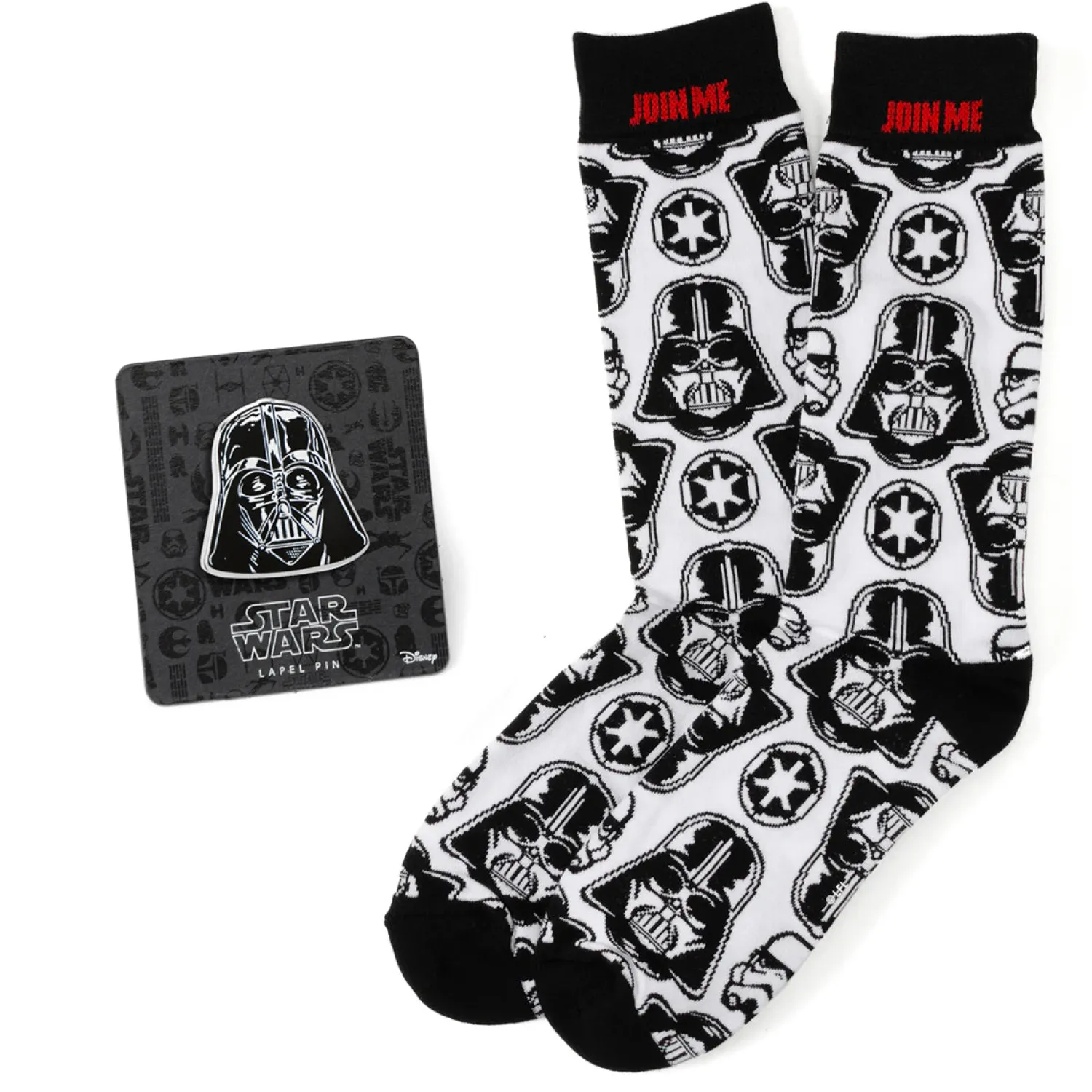 Shop Darth Vader Patterned White Gift Set Socks