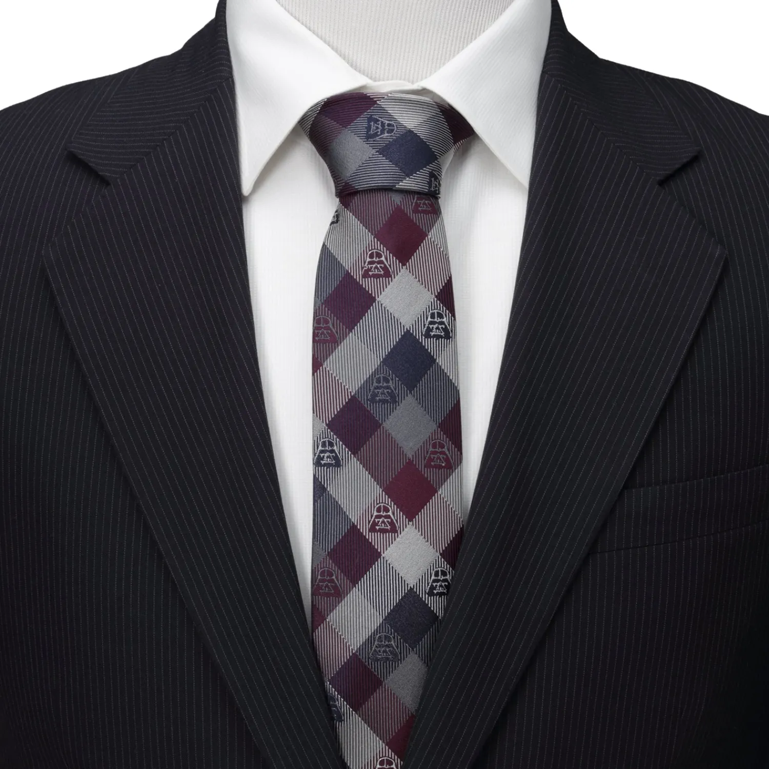 Outlet Darth Vader Plum Modern Plaid Men's Tie Star Wars Ties
