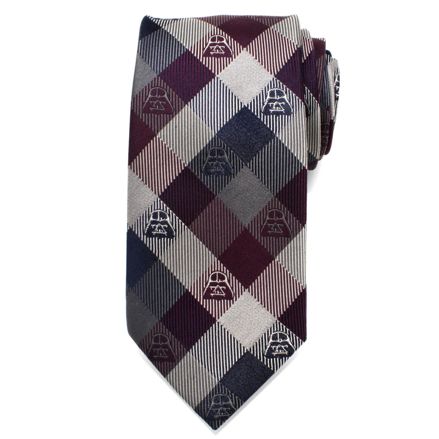darth_vader_plum_modern_plaid_mens_tie_2.webp Outlet Darth Vader Plum Modern Plaid Men's Tie Star Wars Ties
